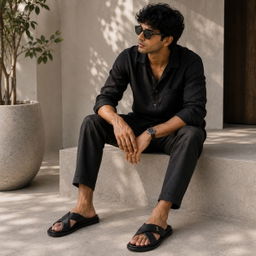 Liberte Men’s Cross Strap Slide