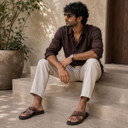 Liberte Men’s Cross Strap Slide