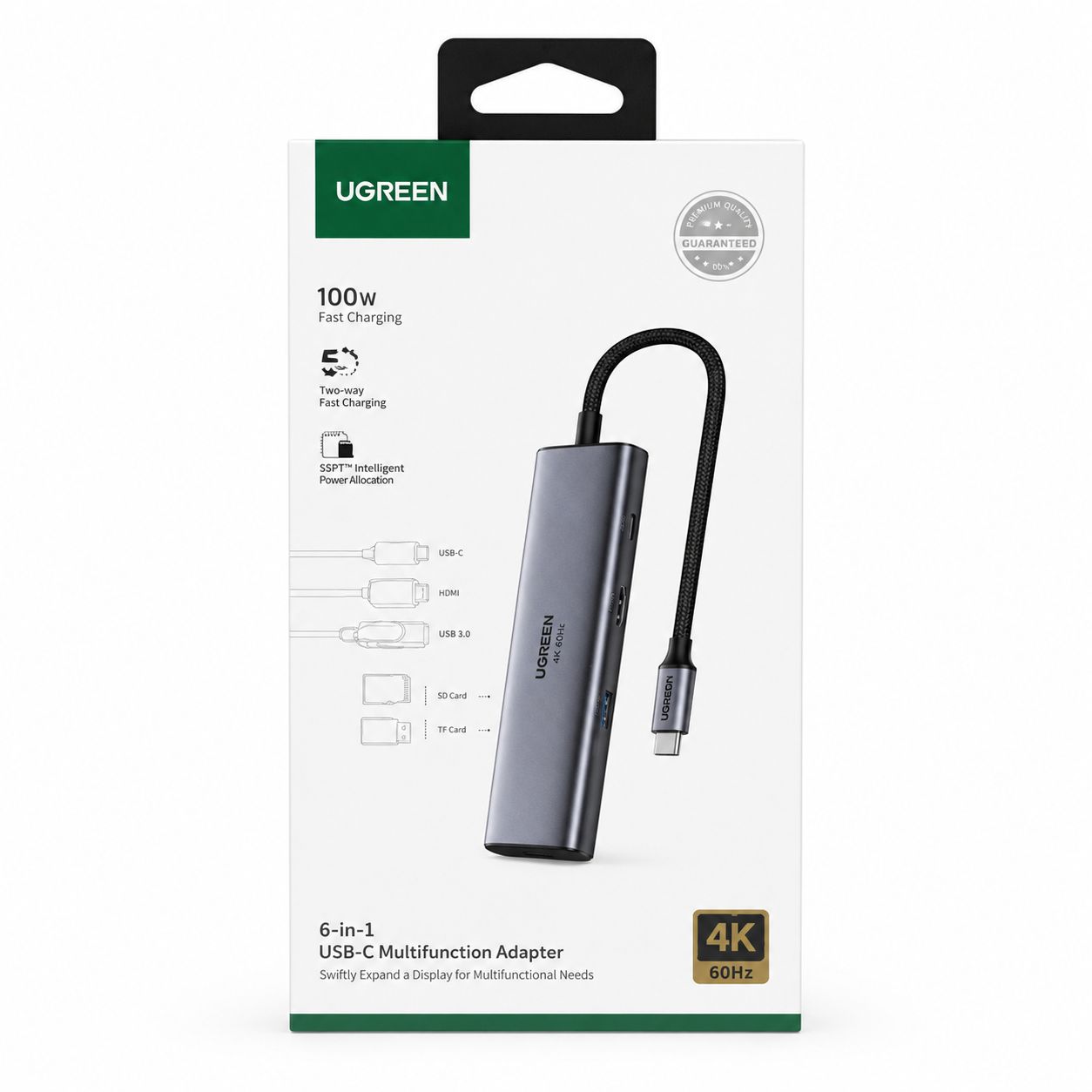 Ugreen USB-C 6 In 1 Multifunctional Adapter - 1