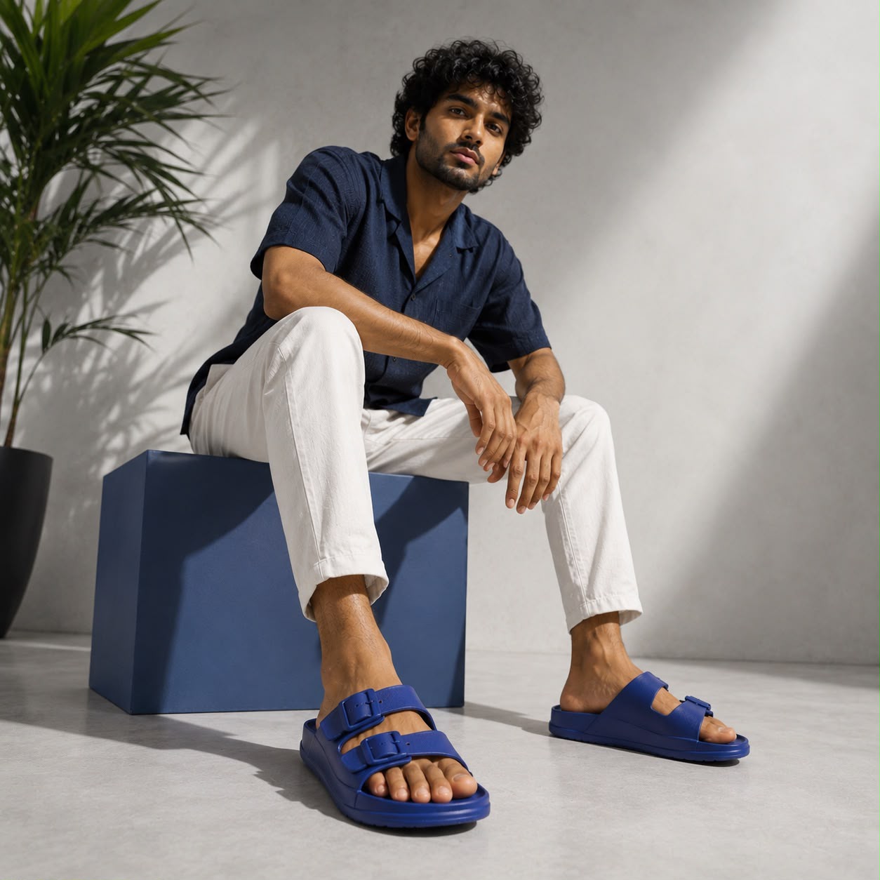 Double-Buckle EVA Slipper 6194