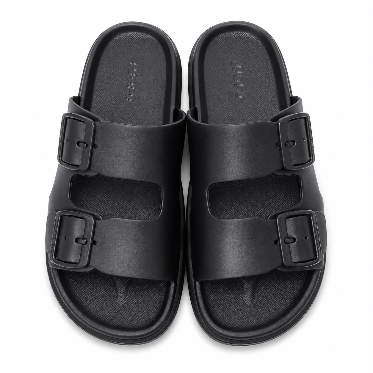 Double-Buckle Slipper 6236