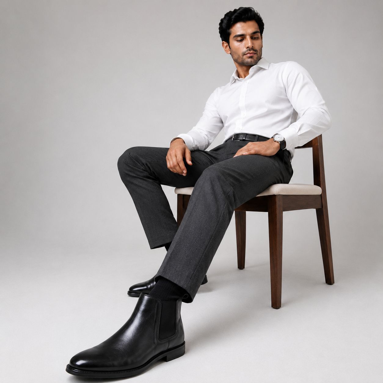 Mens Leather Chelsea Boots - 1