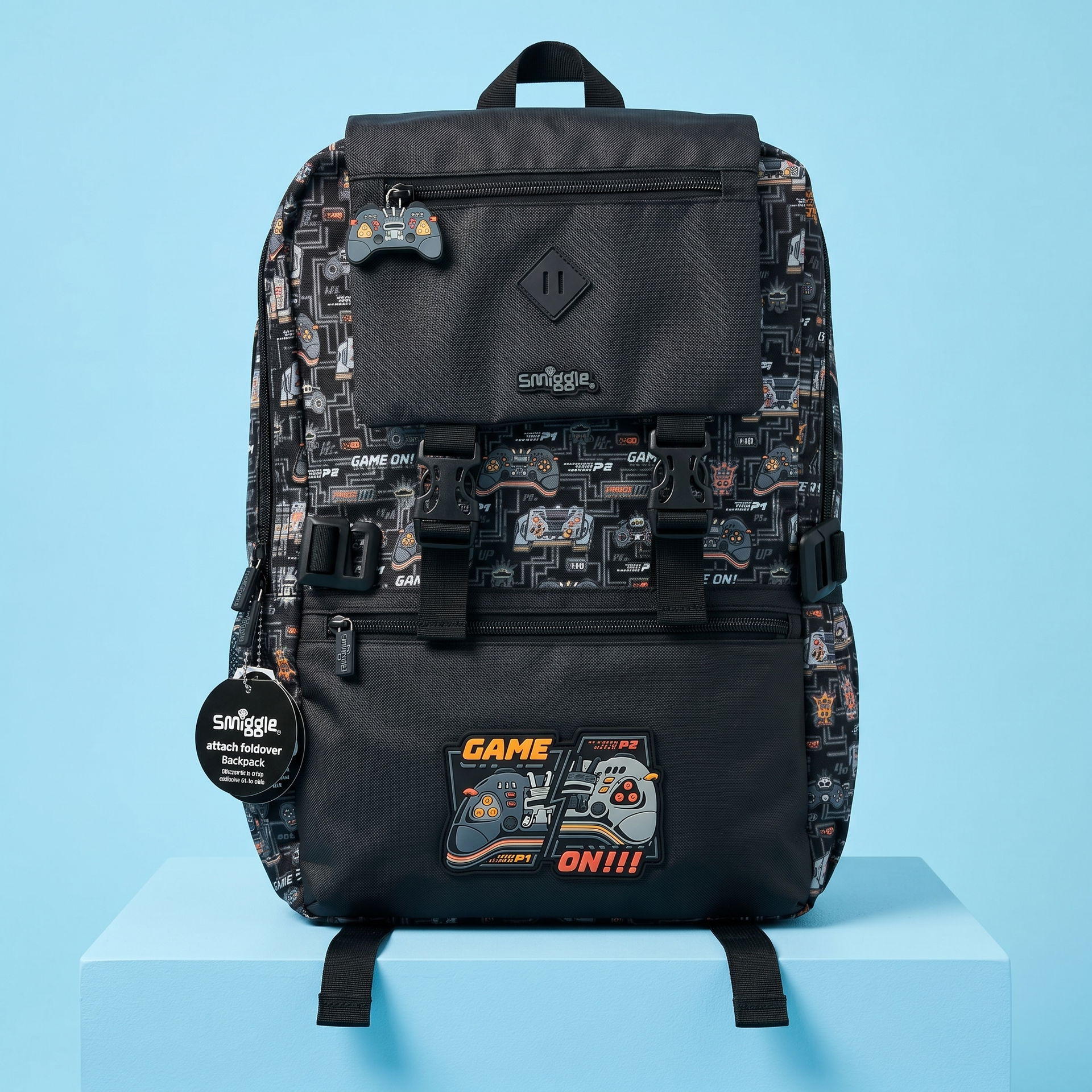 Smiggle Game on Console Attach Foldover Backpack
