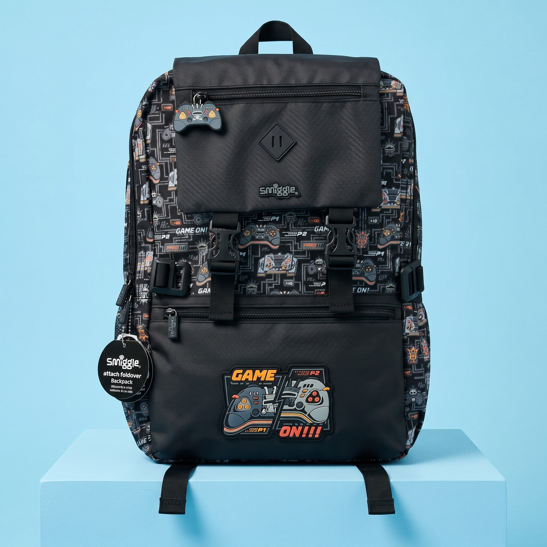 Smiggle Game on Console Attach Foldover Backpack