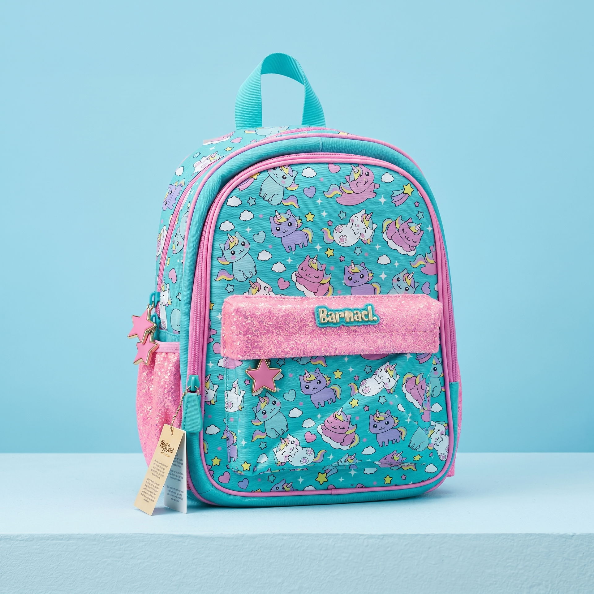 Smiggle Barnacl Cyan Unicorn Backpack