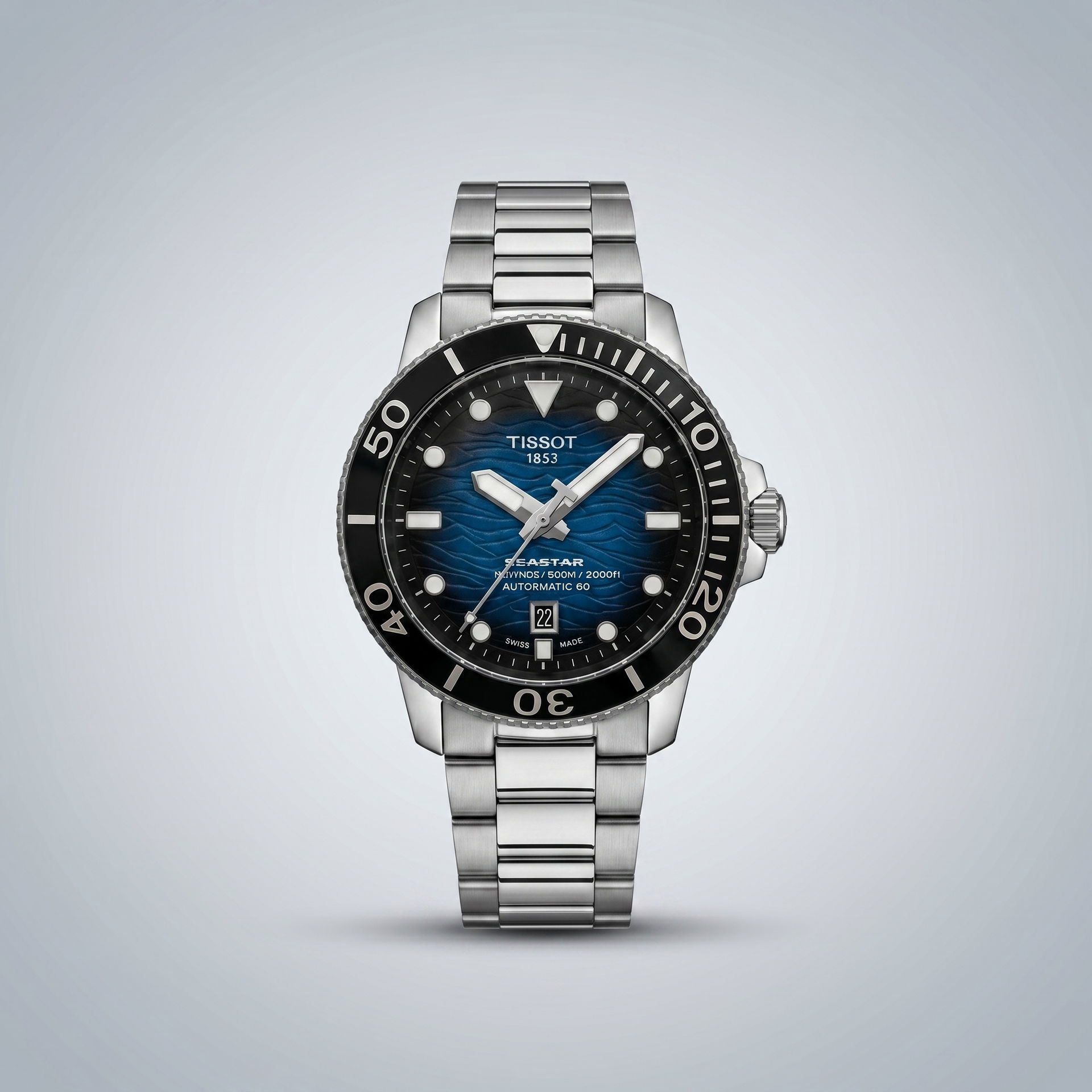 TISSOT Seastar 2000 Professional 46MM SS Blue Dial Men's Watch - Automatic