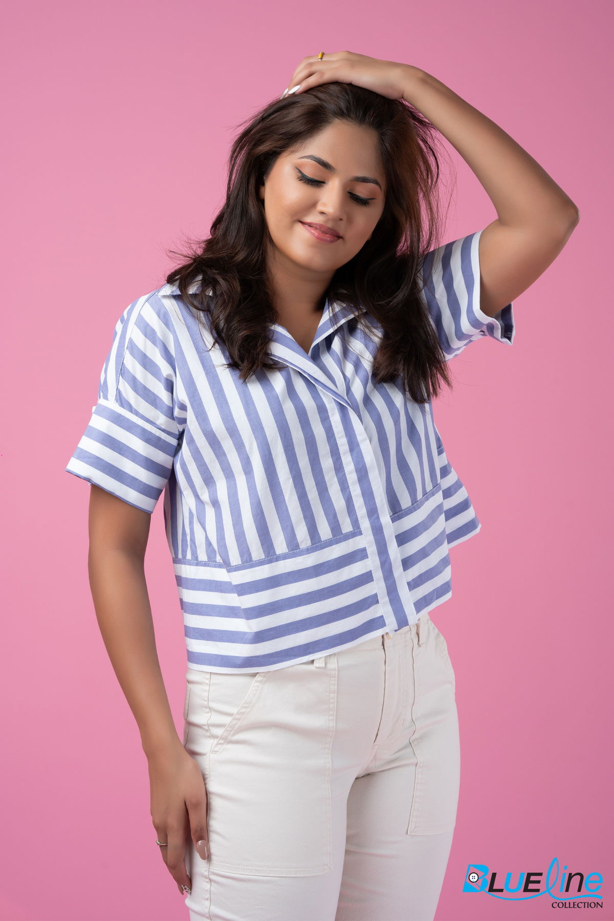 BAGGY STRIPED CUFF SHIRT