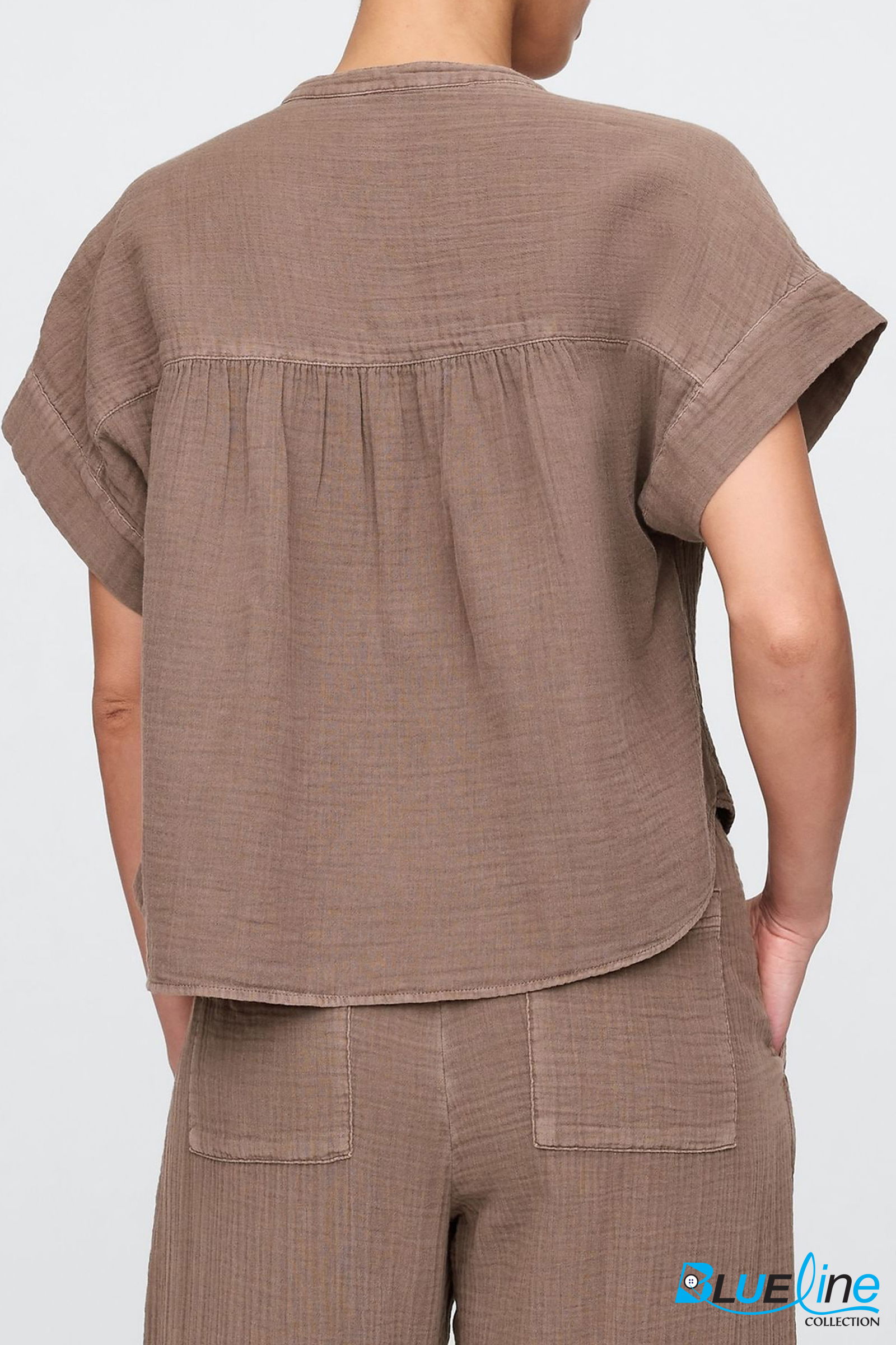 COTTON GAUZE DOLMAN SHIRT