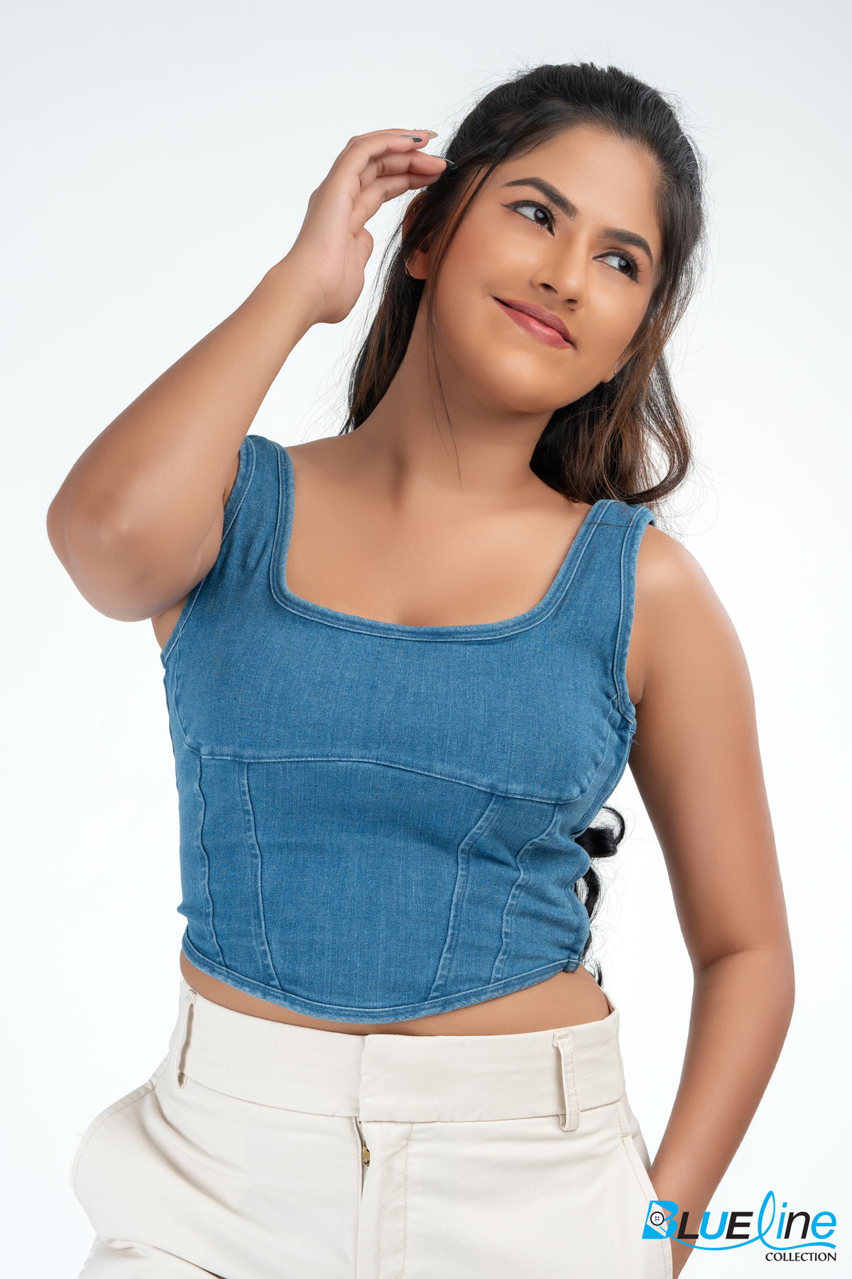 DENIM CROP TOP