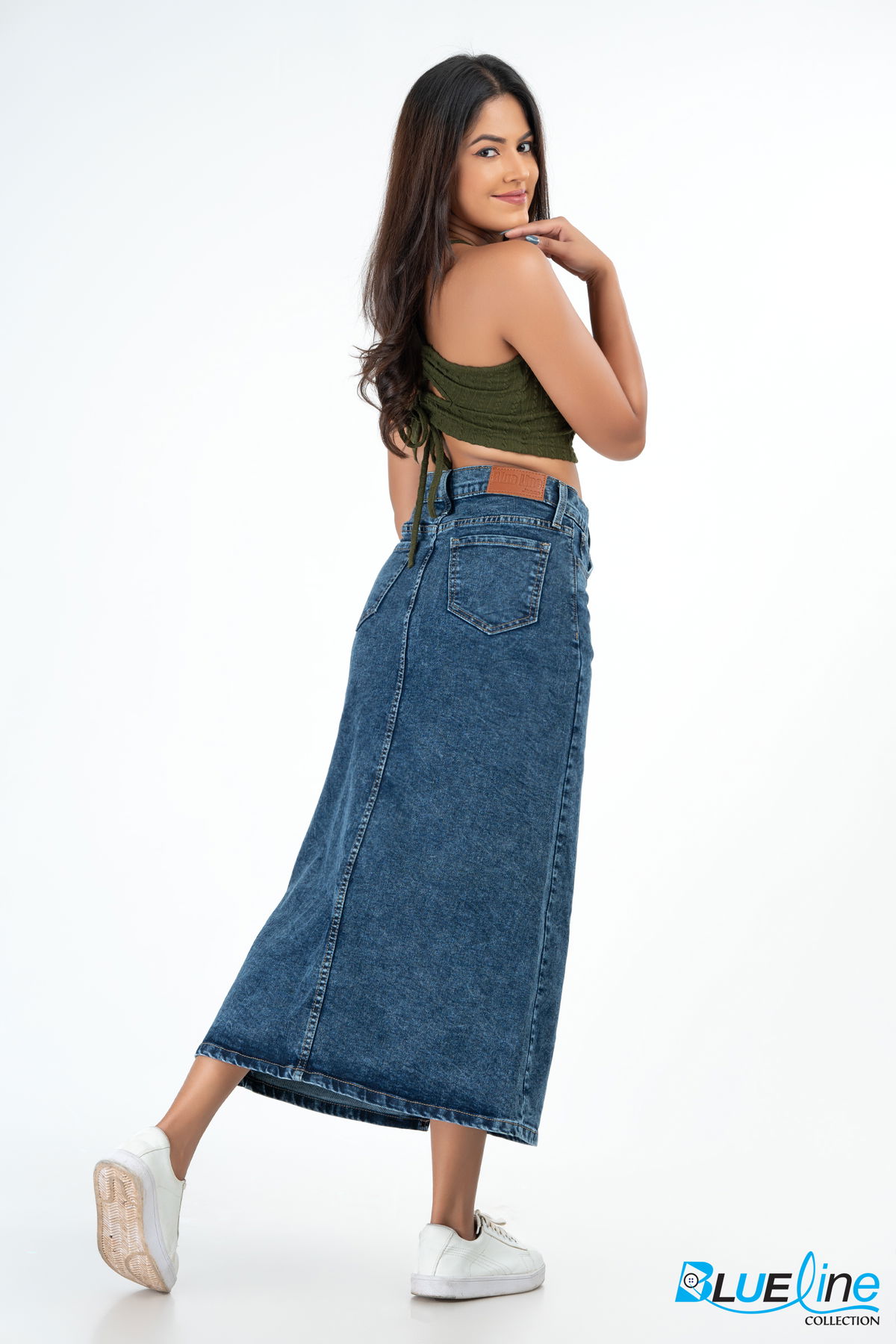 DENIM LONG SKIRT
