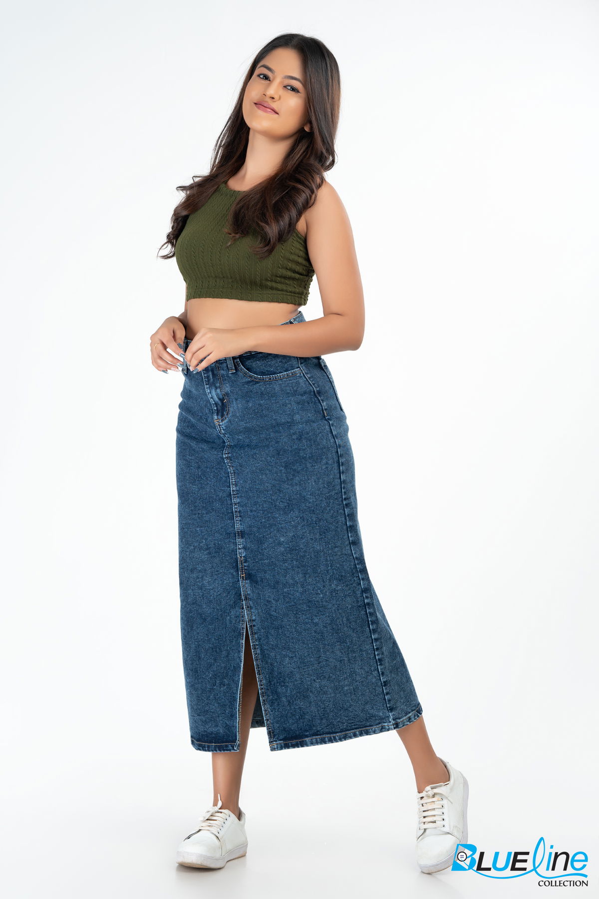 DENIM LONG SKIRT