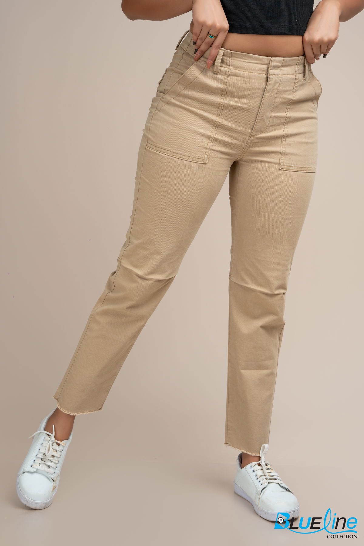 FEATHER HEM CHINO PANT