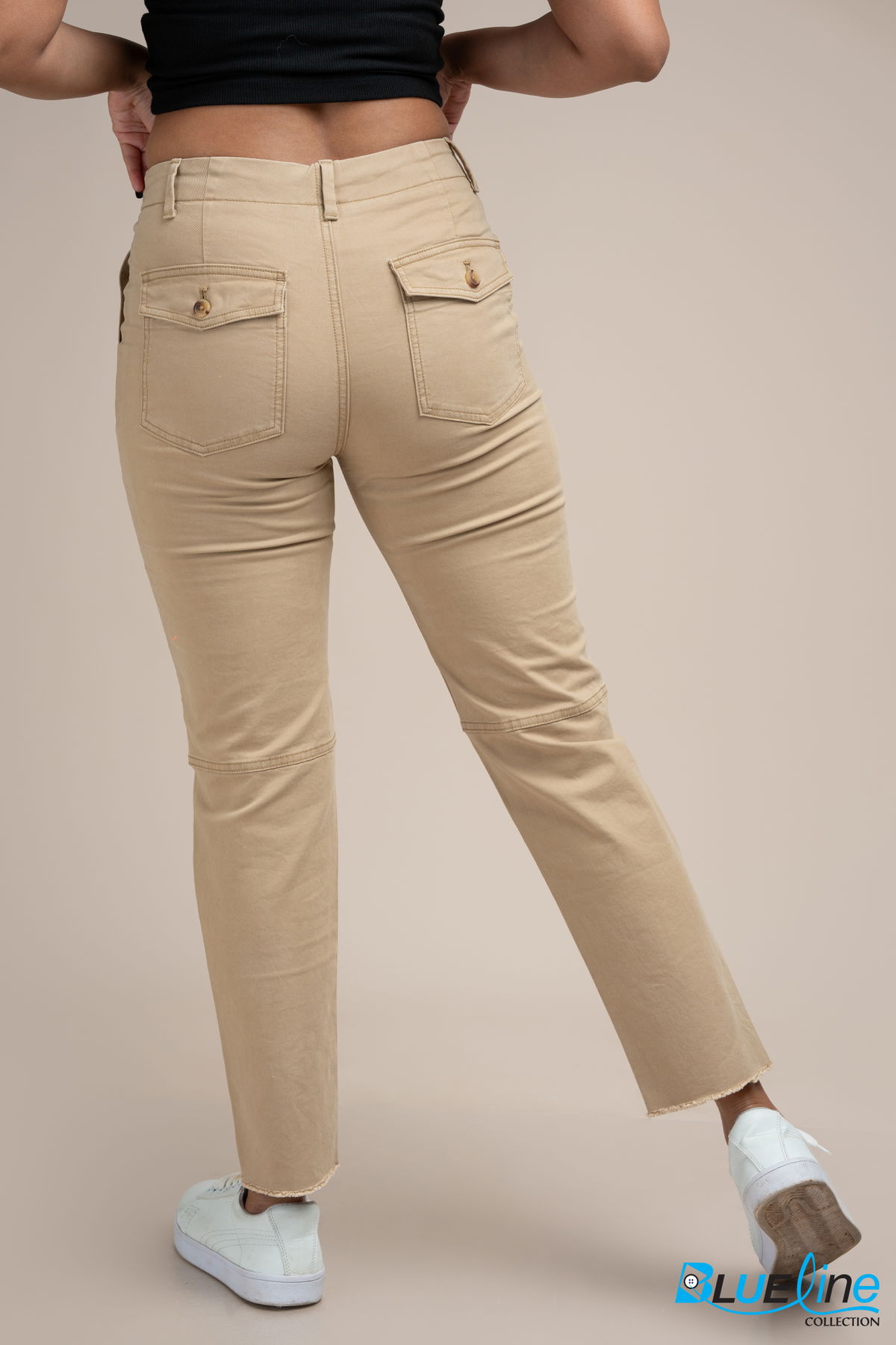 FEATHER HEM CHINO PANT