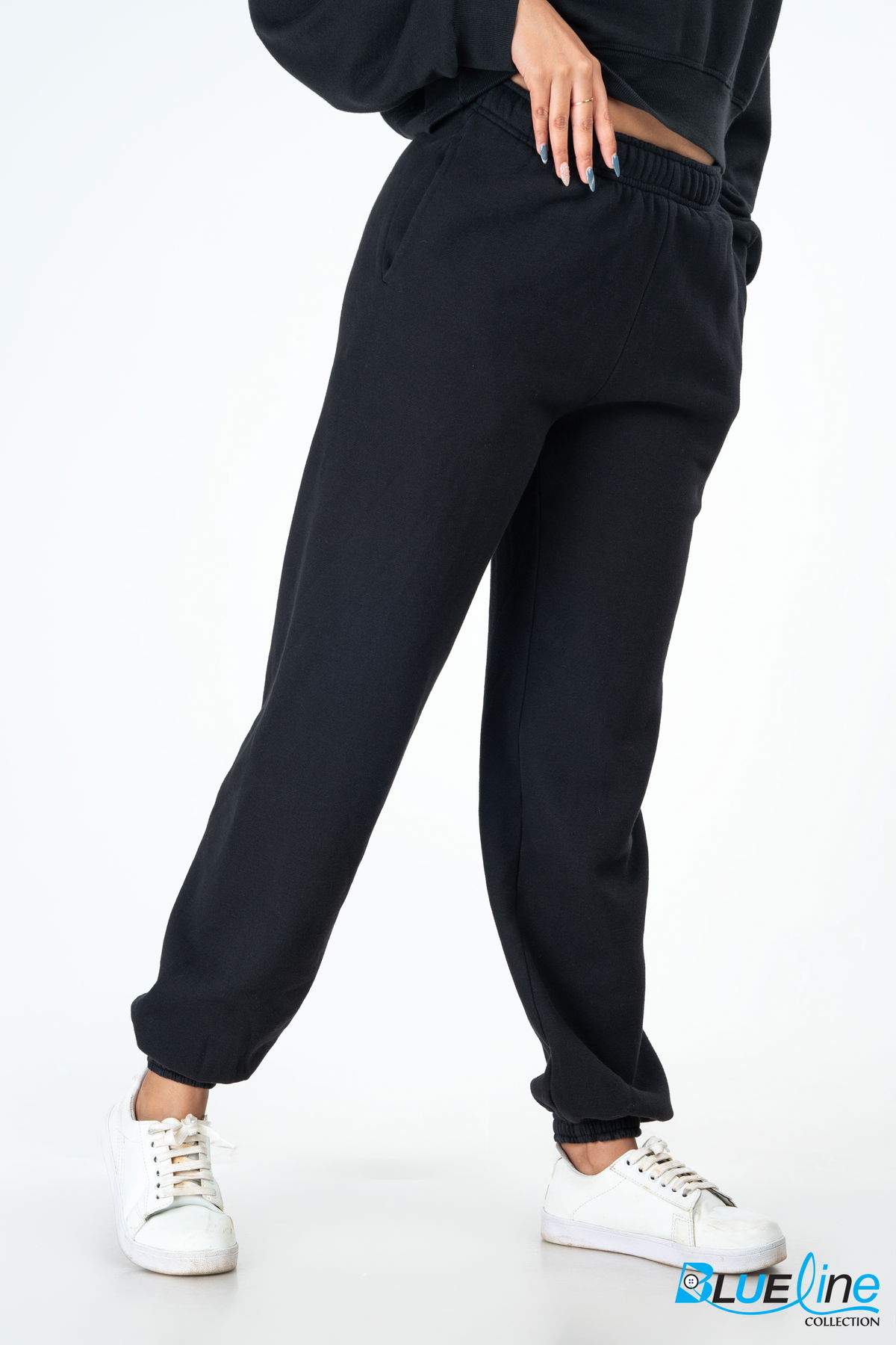 FLEECE COTTON BLACK JOGGER
