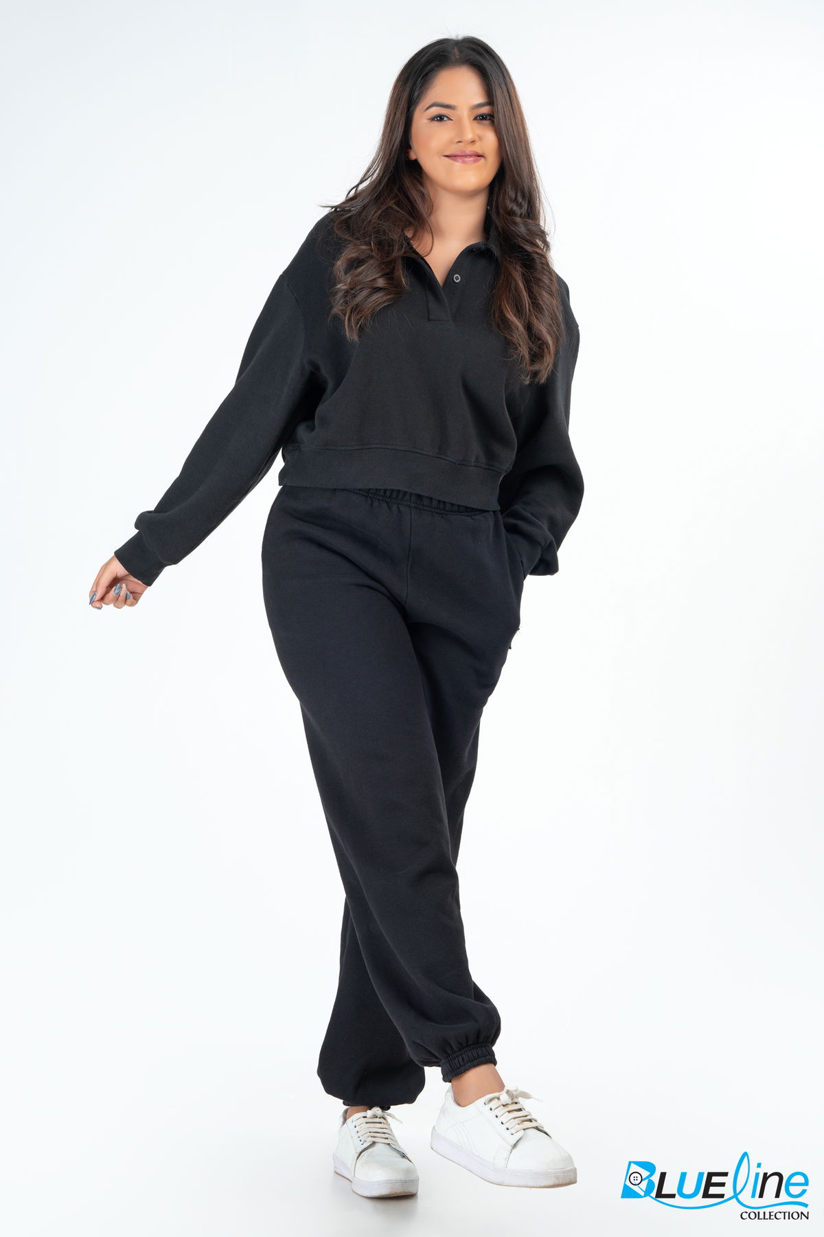 FLEECE COTTON BLACK JOGGER