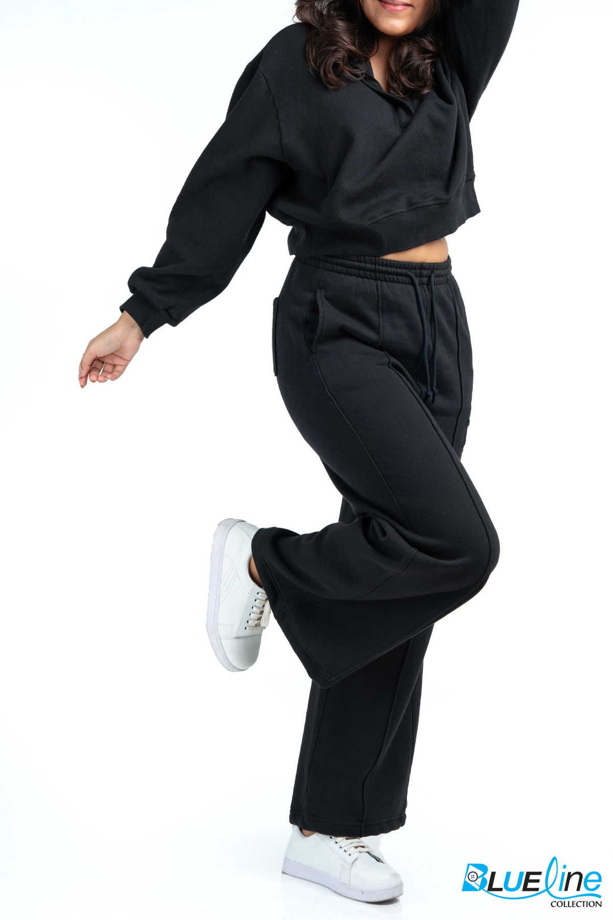 FLEECE WIDE-LEG SWEATPANTS