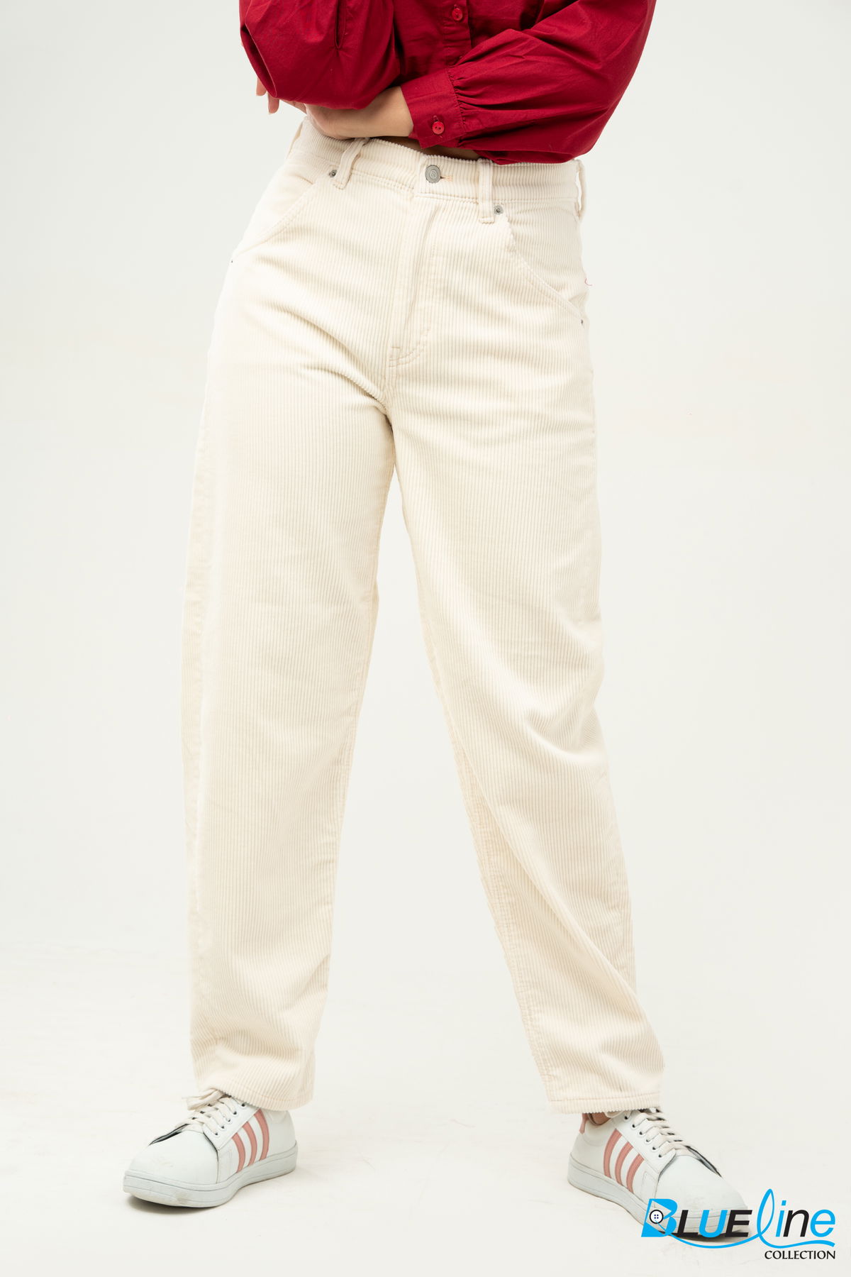 HIGH RISE BOW CORDUROY PANT
