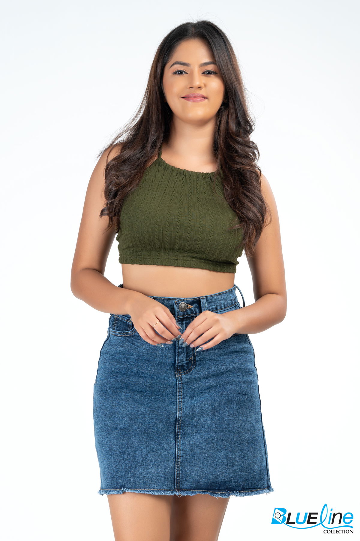 HIGH RISE DENIM MINI SKIRT