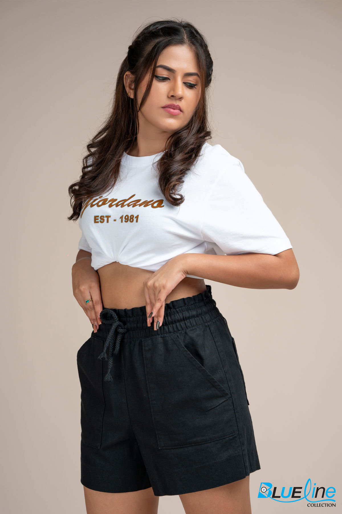 HIGH RISE LINEN SHORT