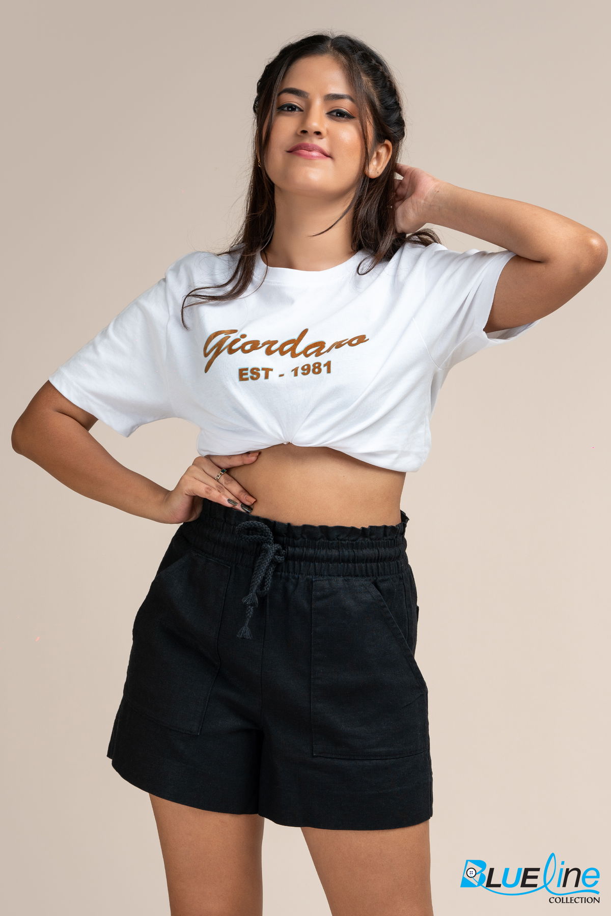 HIGH RISE LINEN SHORT
