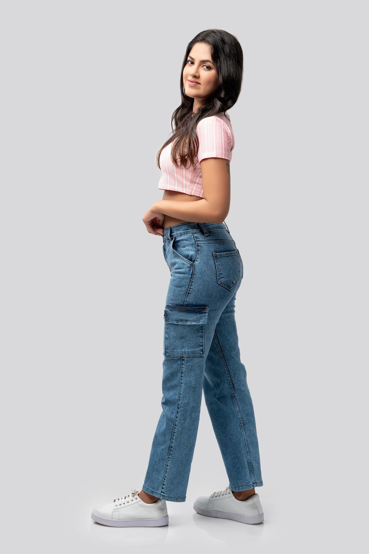 LADIES CARGO JEANS