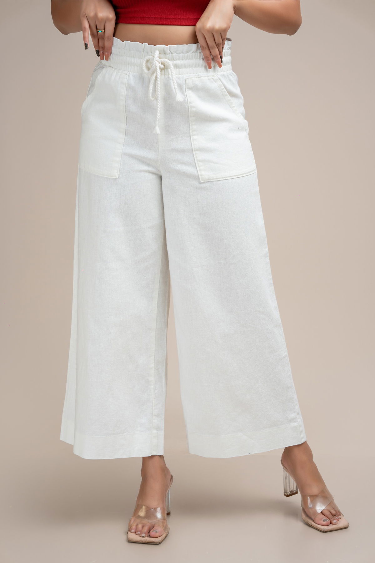 LINEN WIDE LEG PANT