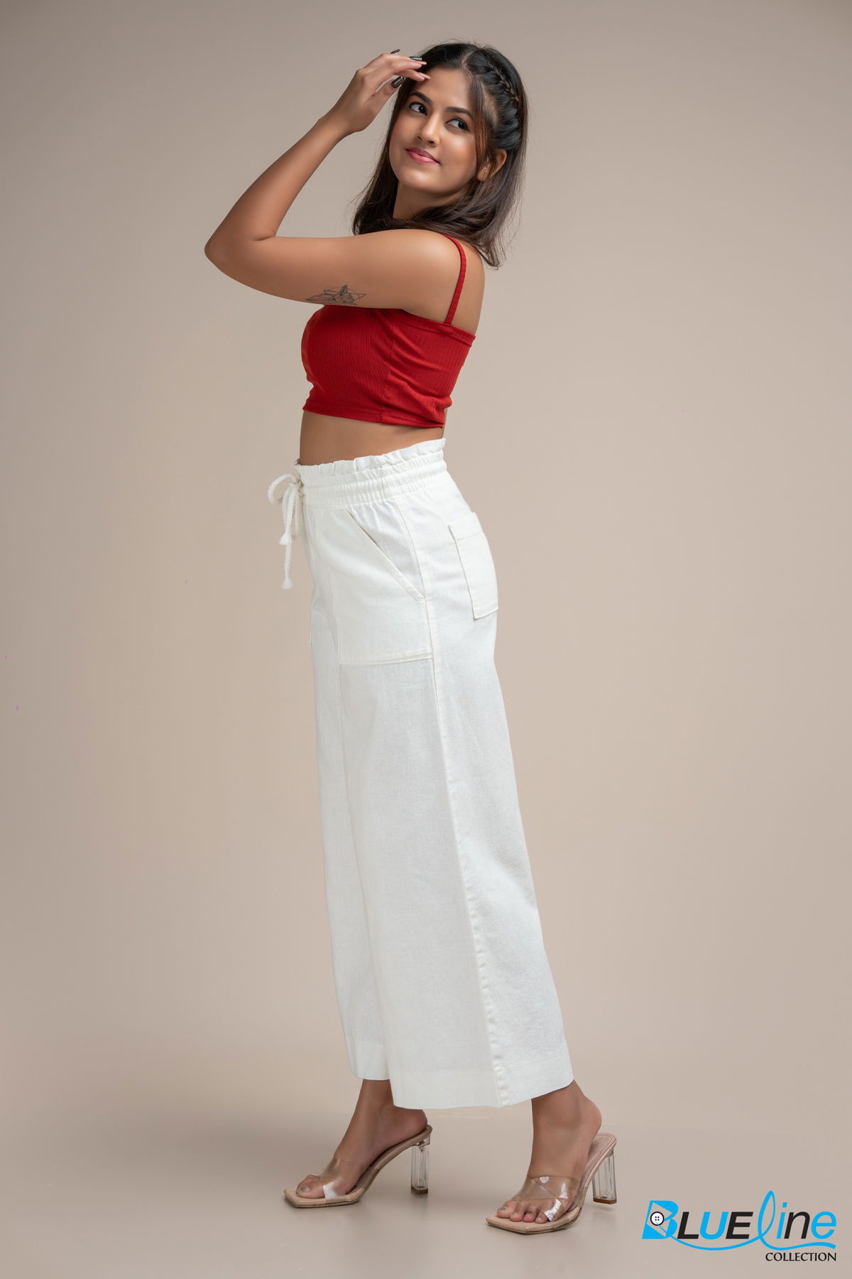 LINEN WIDE LEG PANT