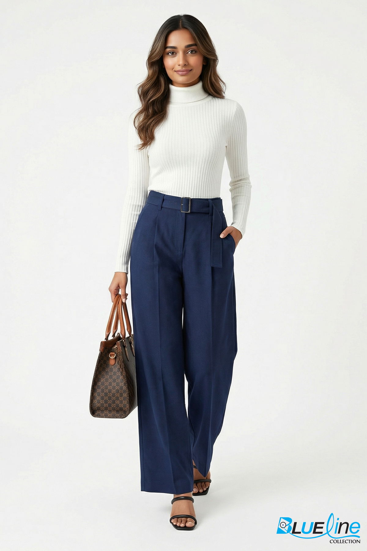 BELTED TAILORED PANTS
