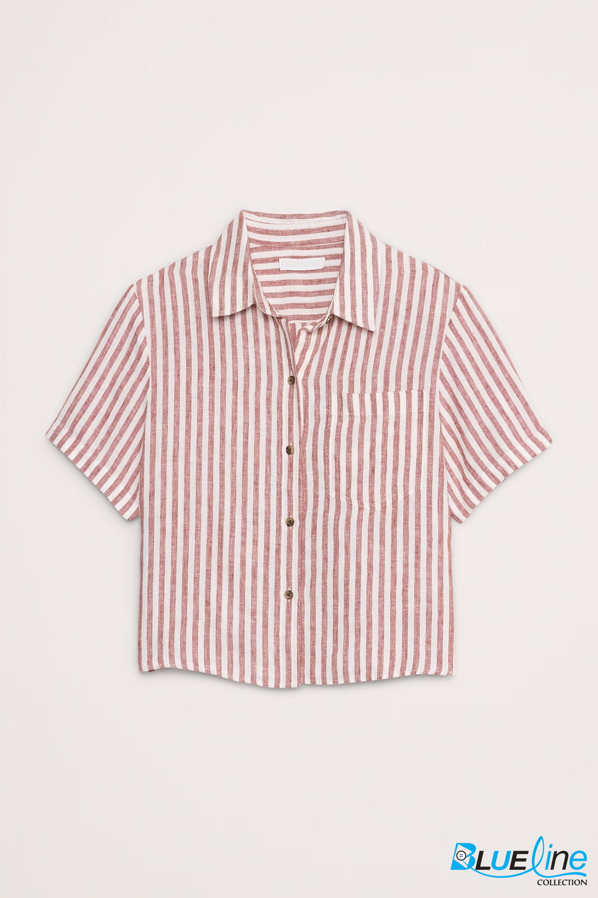 BOXY LINEN SHORT-SLEEVE SHIRT