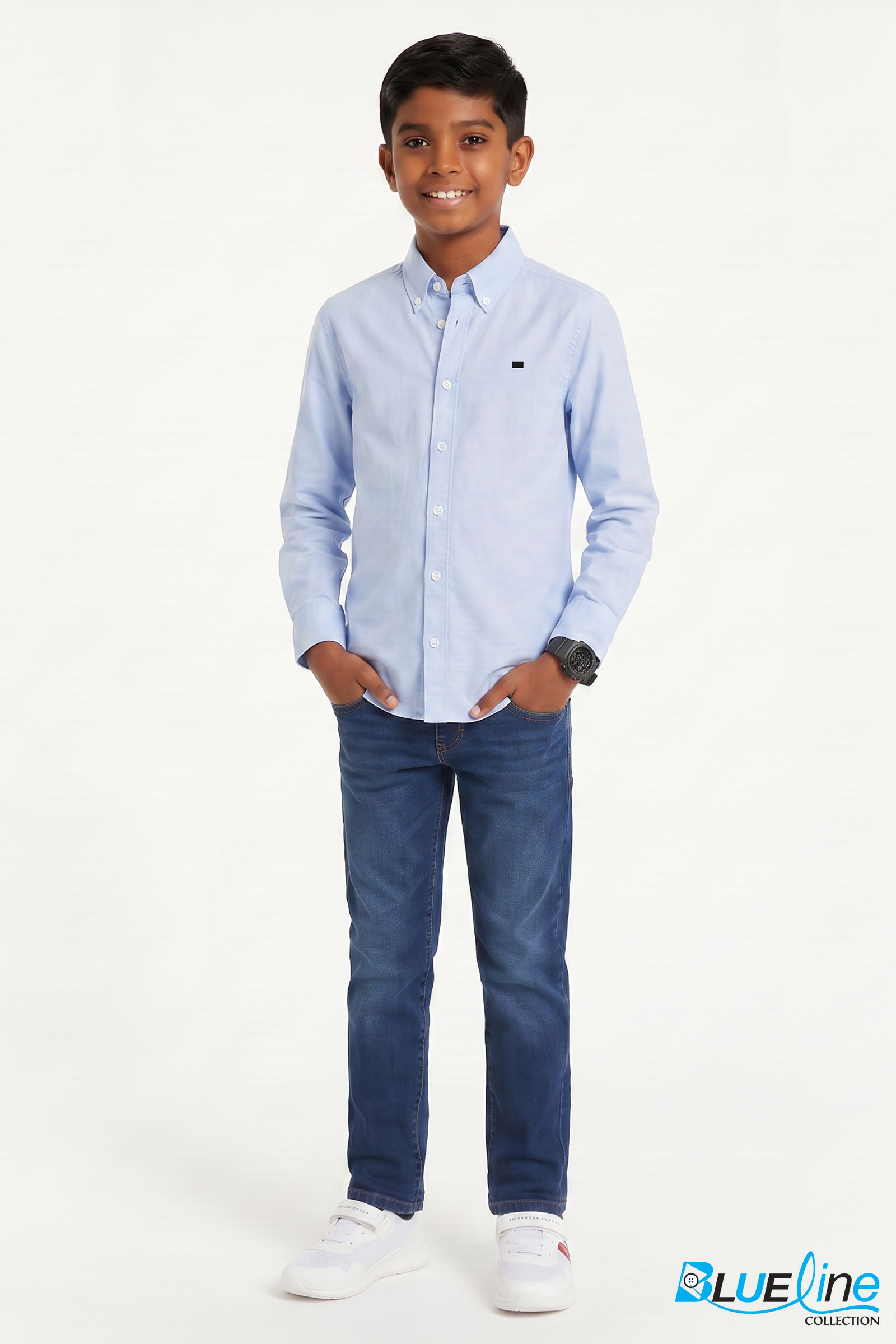 BOYS LINEN LONG SLEEVE SHIRT