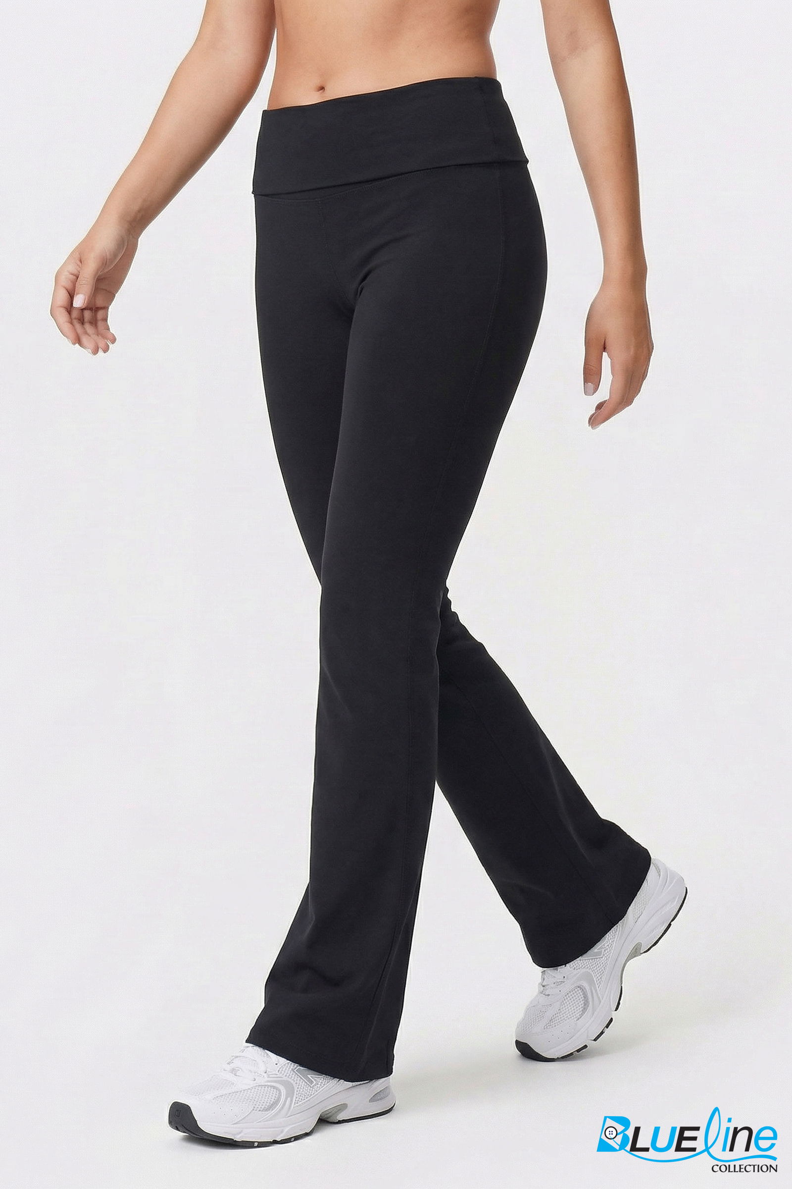 COTTON FOLDOVER FLARE LEGGINGS
