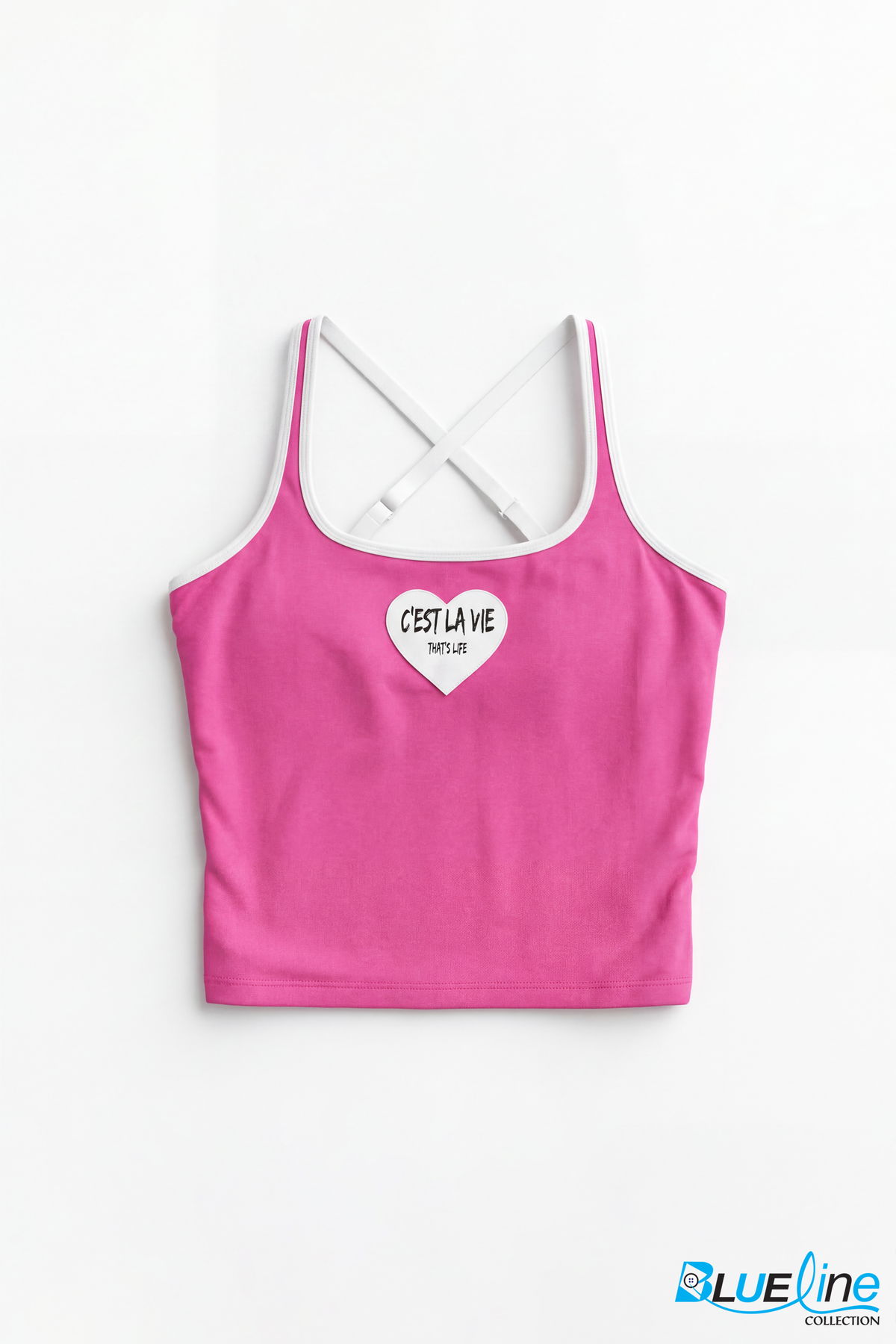 COTTON SQUARE-NECK BRA TANK