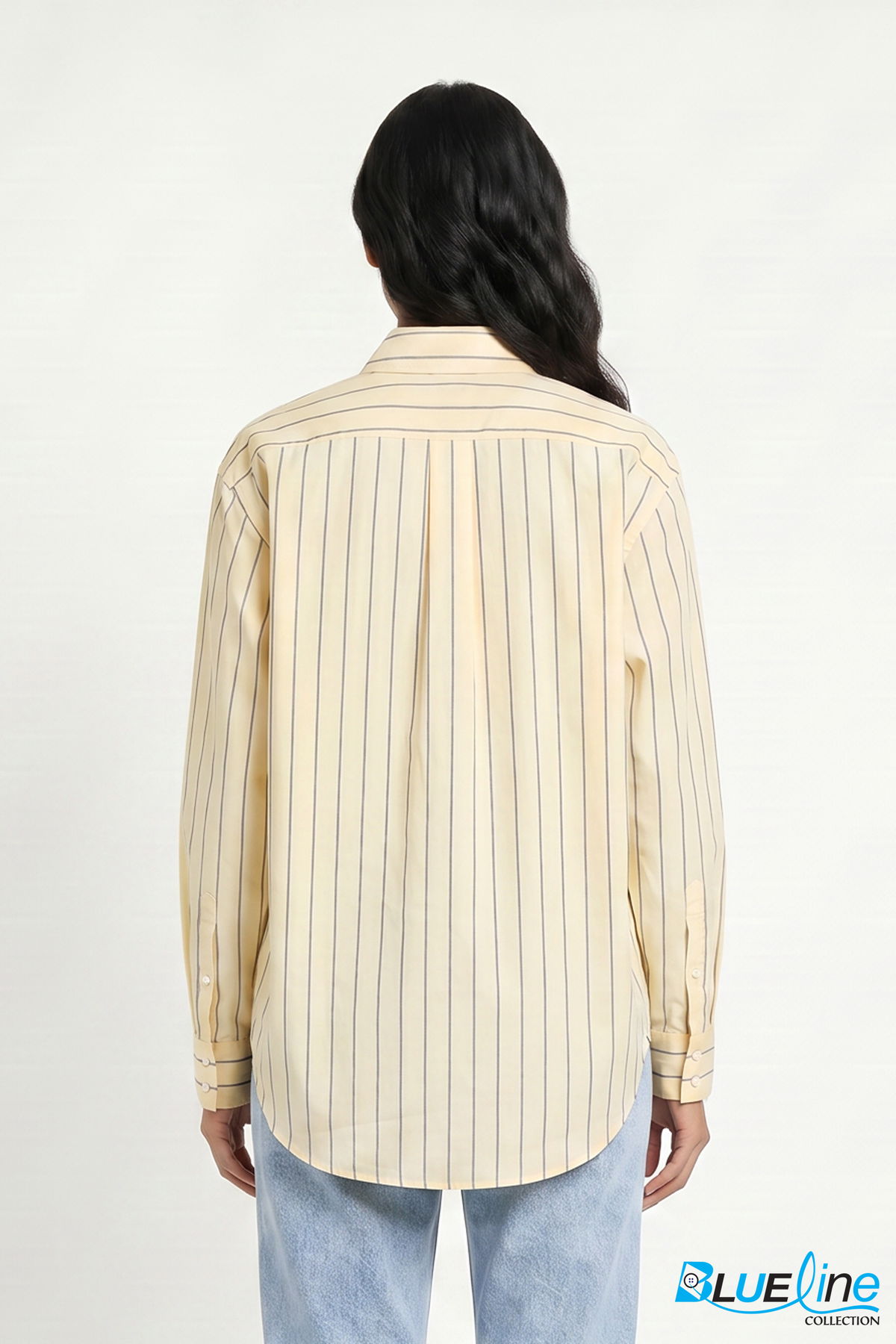 COTTON STRIPE RELAXED BUTTON-DOWN SHIRT