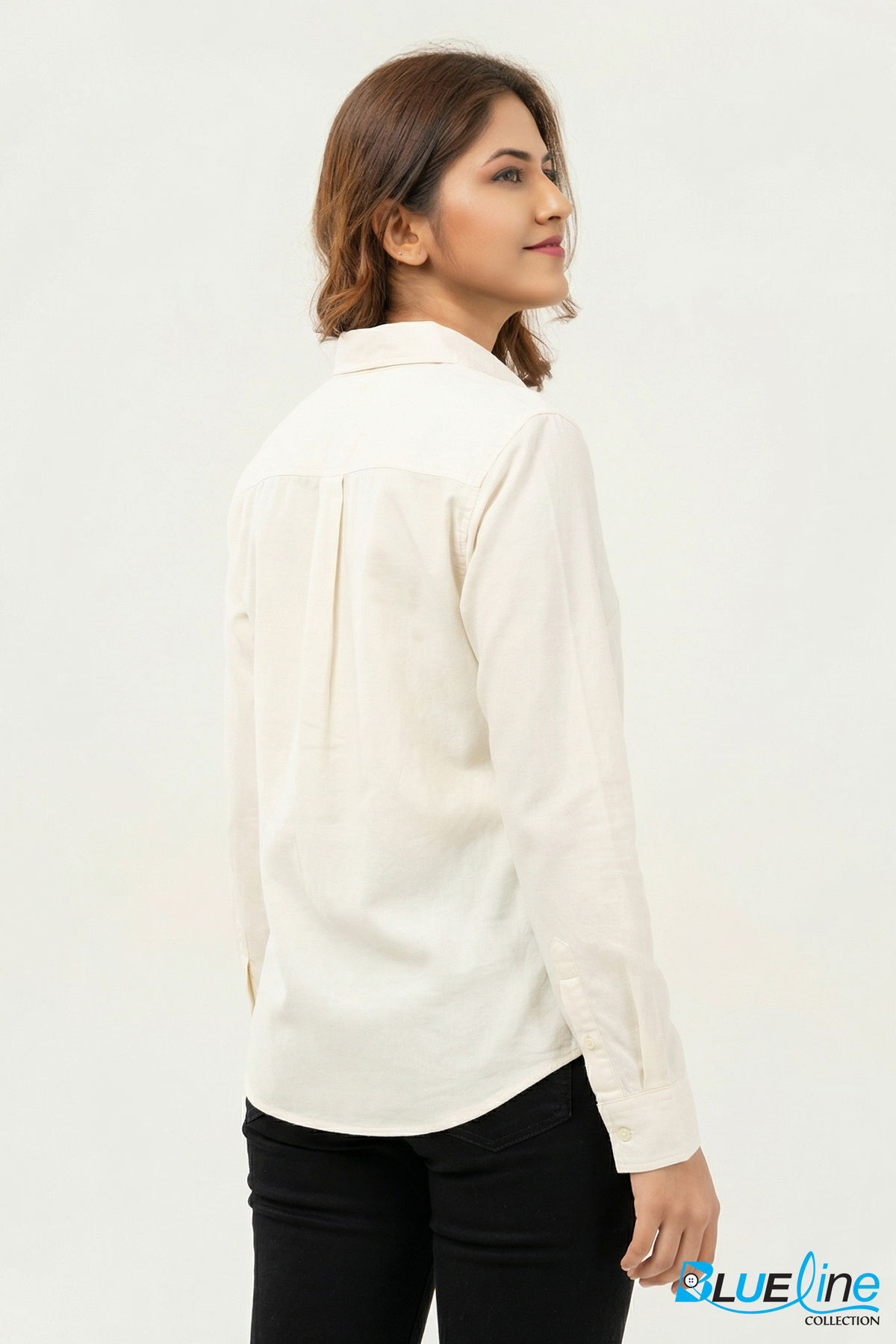 DENIM BAND HEM SHIRT