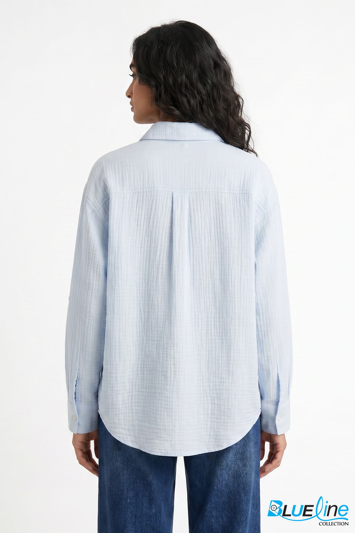 DOUBLE GAUZE ROLL TAB SHIRT