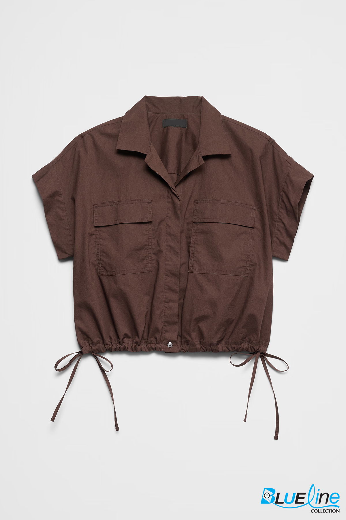 DRAWSTRING-HEM SHIRT