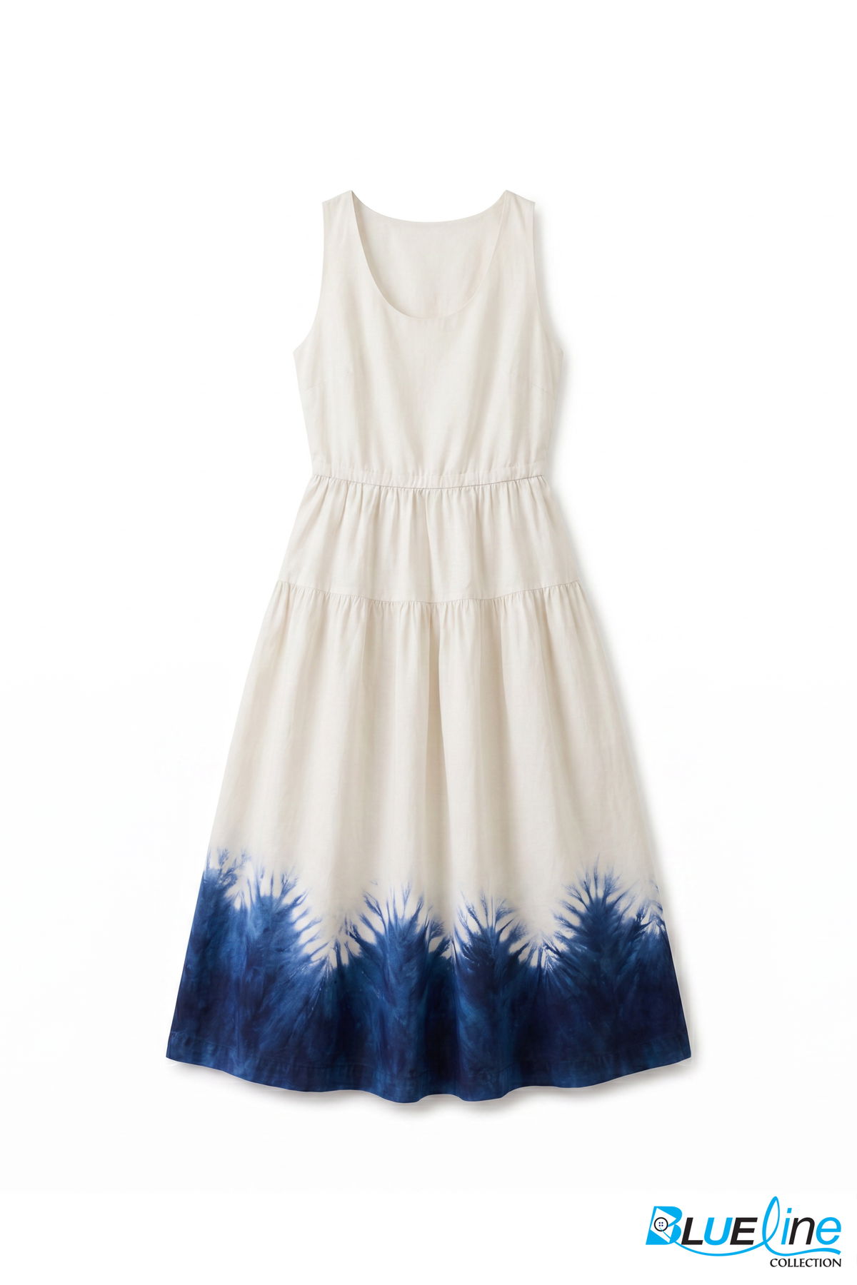 DROPPED-WAIST MIDI DRESS