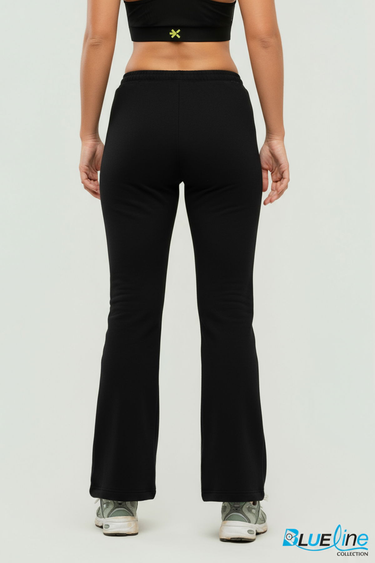 FLEECE SPLIT-HEM FLARE SWEATPANTS