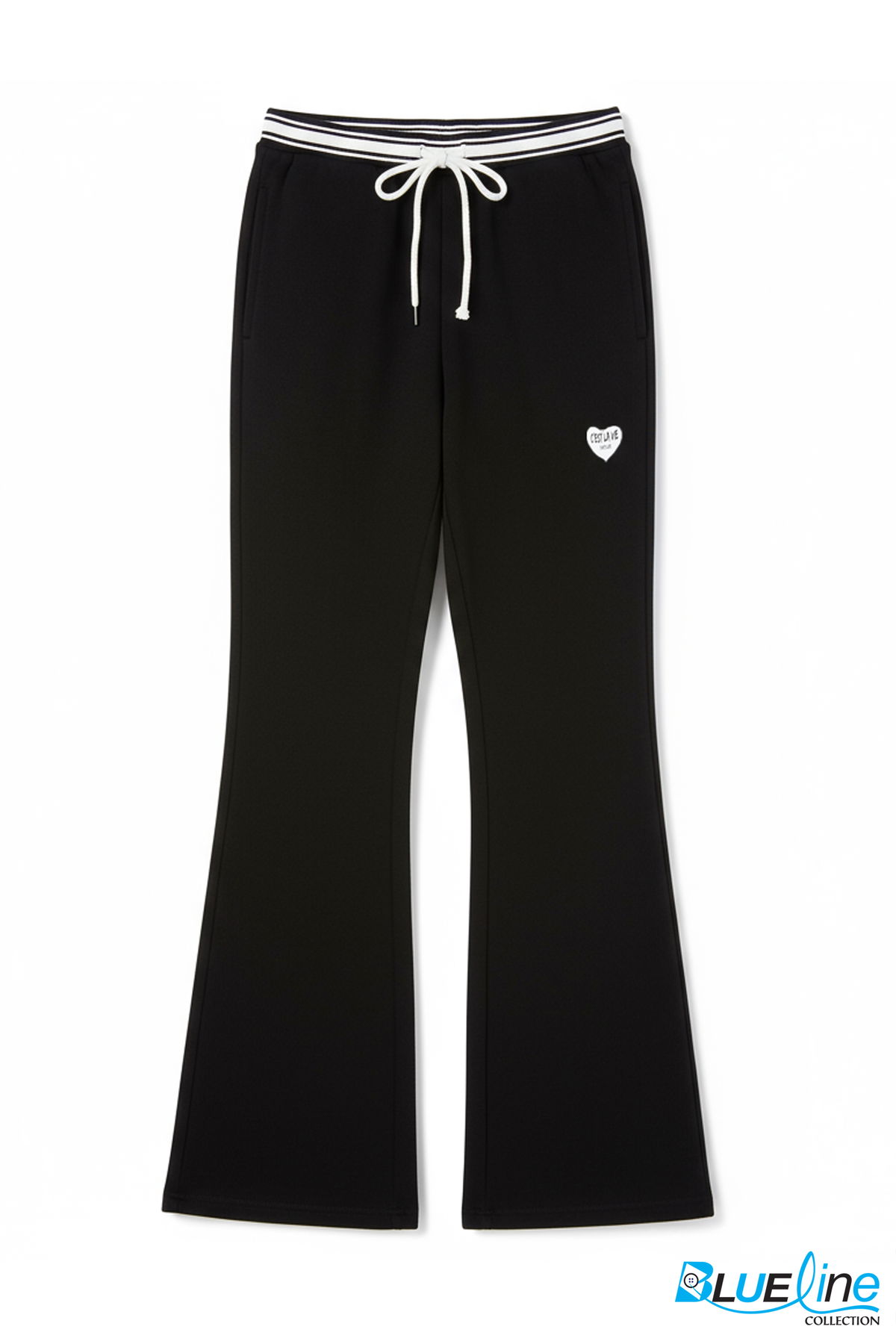 FLEECE SPLIT-HEM FLARE SWEATPANTS