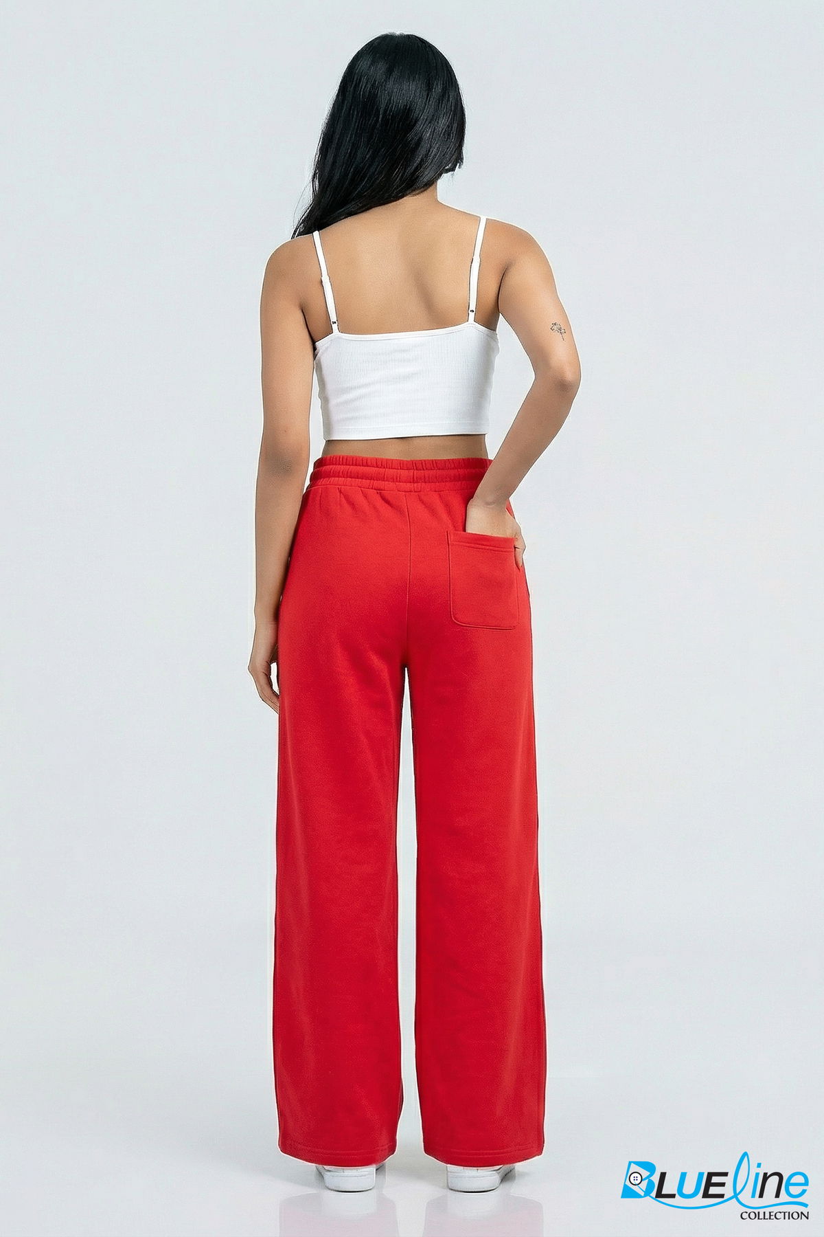 FLEECE WIDE LEG PANTS
