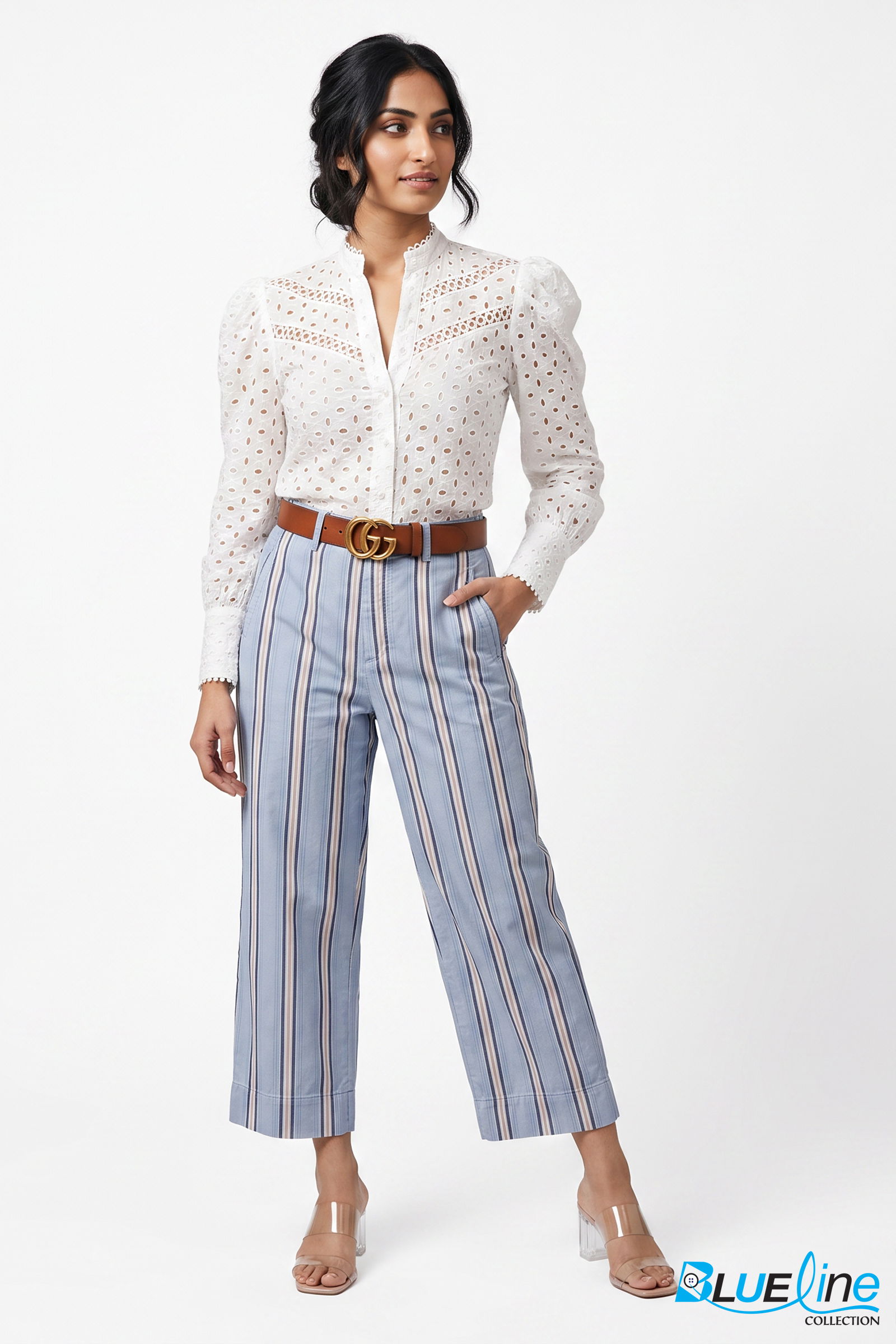 HIGH-RISE WIDE-LEG CROPPED PANTS