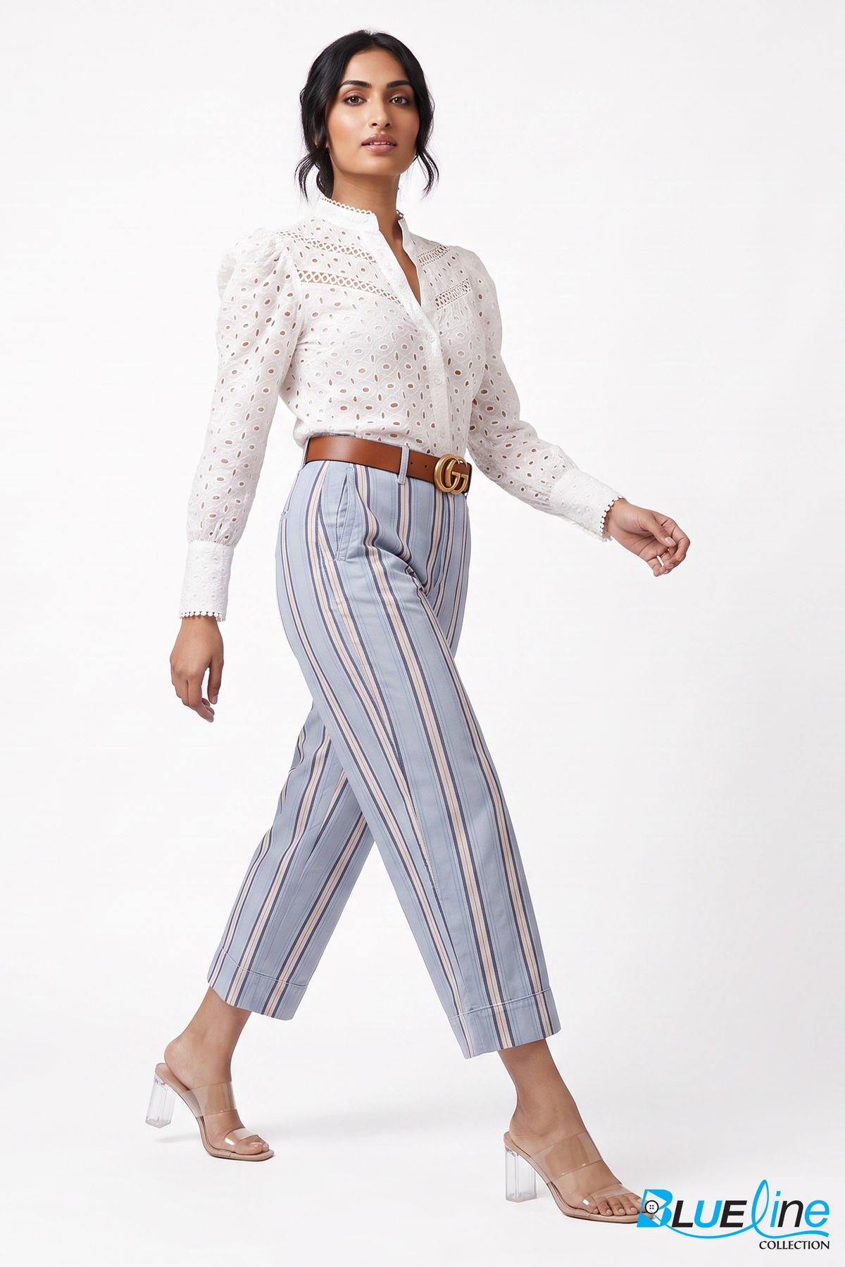 HIGH-RISE WIDE-LEG CROPPED PANTS