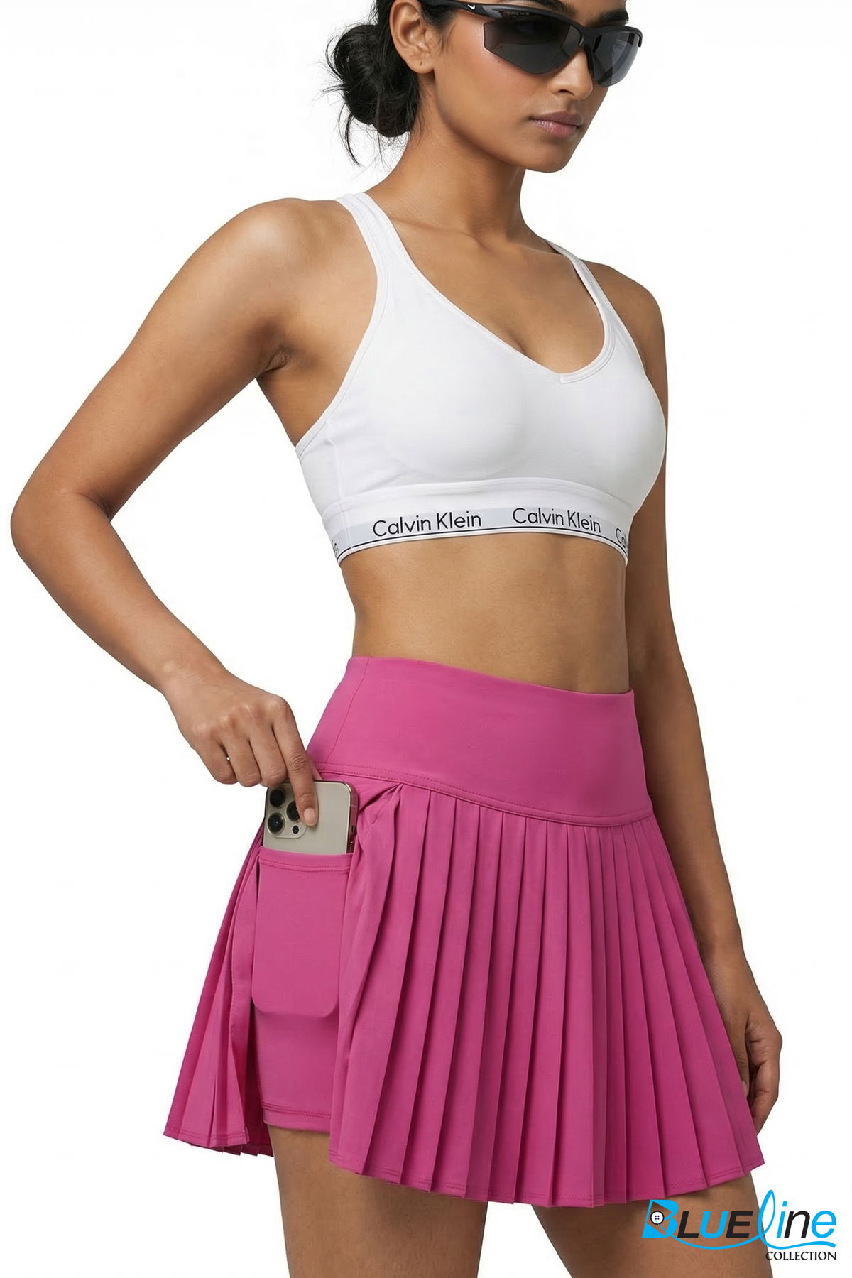 HIGH-WAIST PLEATED ACTIVE SKORT