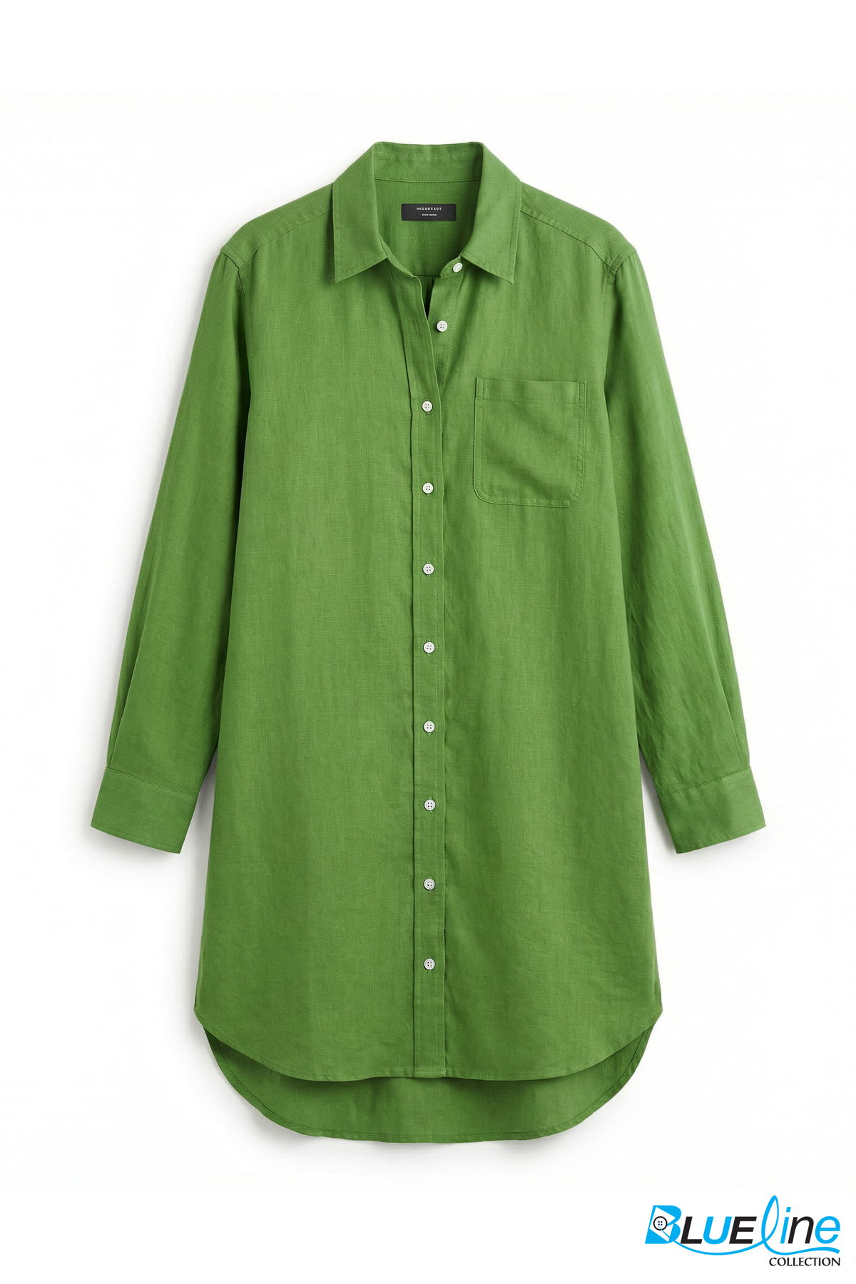 LINEN-BLEND MINI SHIRTDRESS