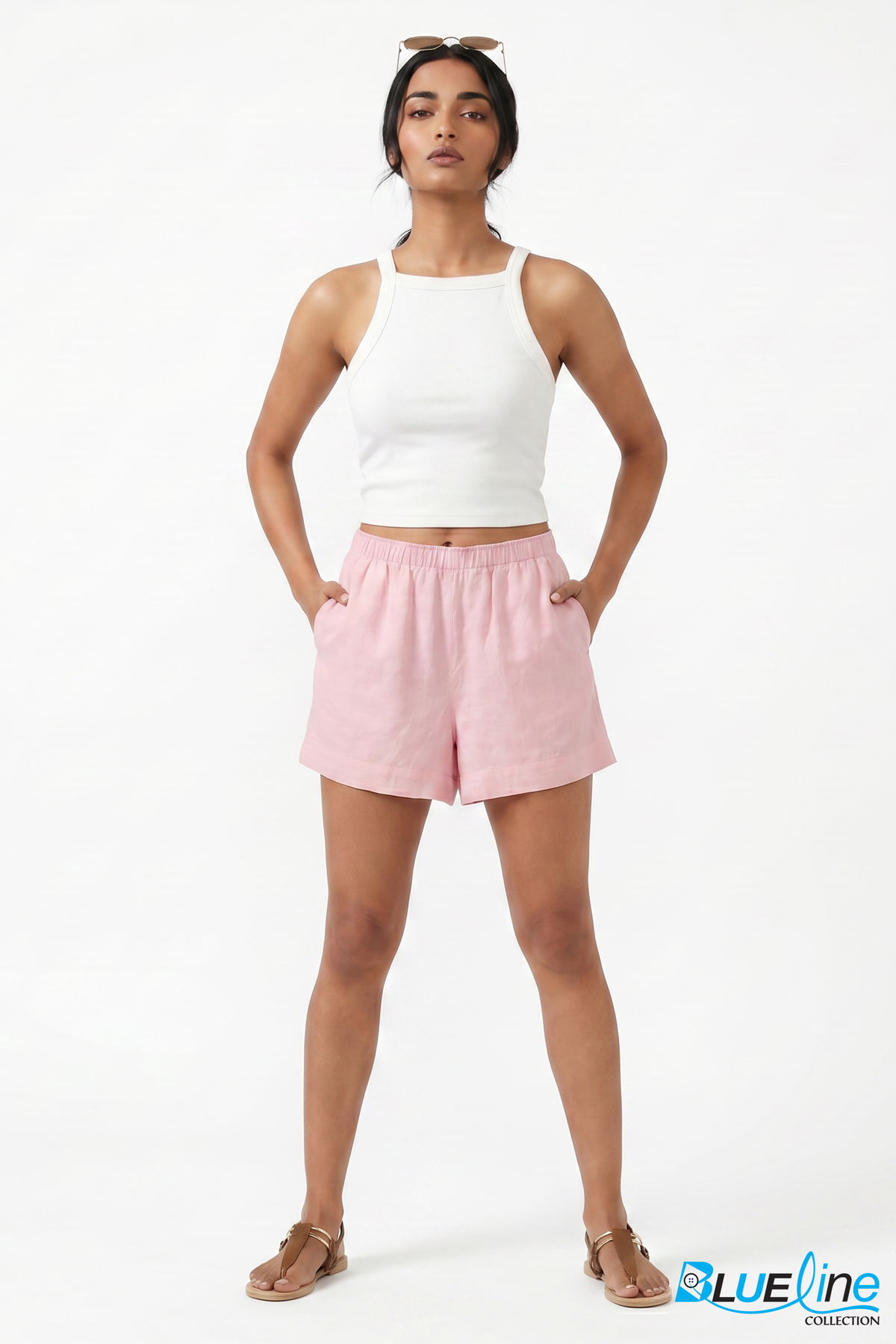 LINEN BLEND RELAXED SHORTS