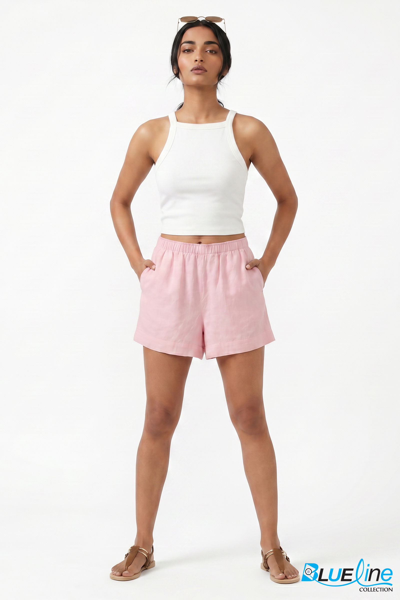 LINEN BLEND RELAXED SHORTS