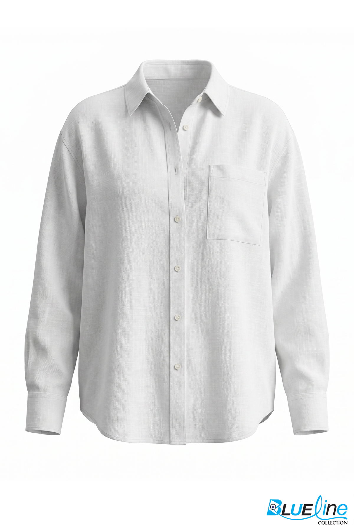 LINEN BLEND UTILITY BUTTON-DOWN SHIRT