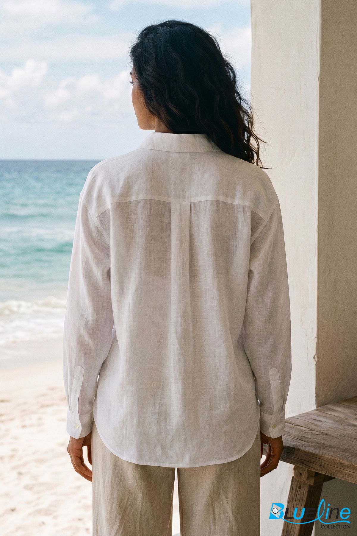 LINEN BLEND UTILITY BUTTON-DOWN SHIRT