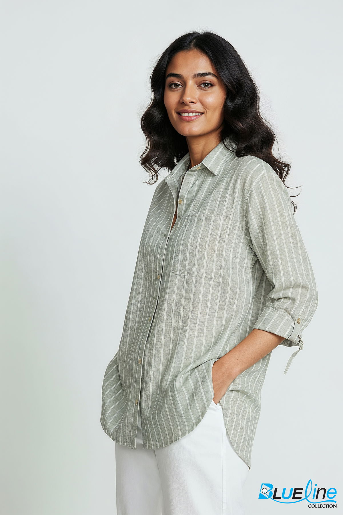 RELAXED FIT LINEN BLEND SHIRT