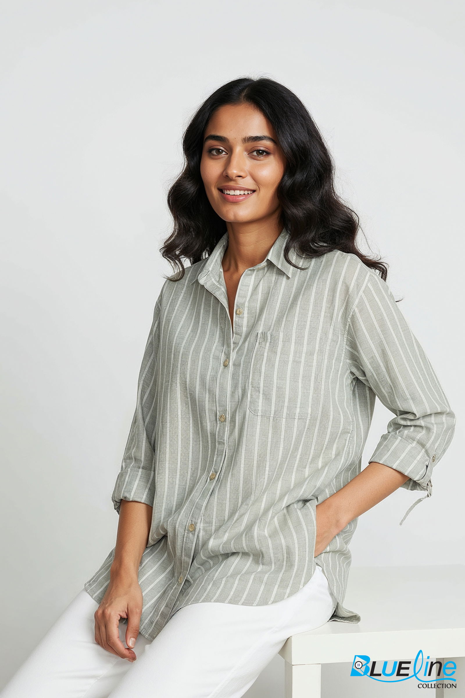 RELAXED FIT LINEN BLEND SHIRT